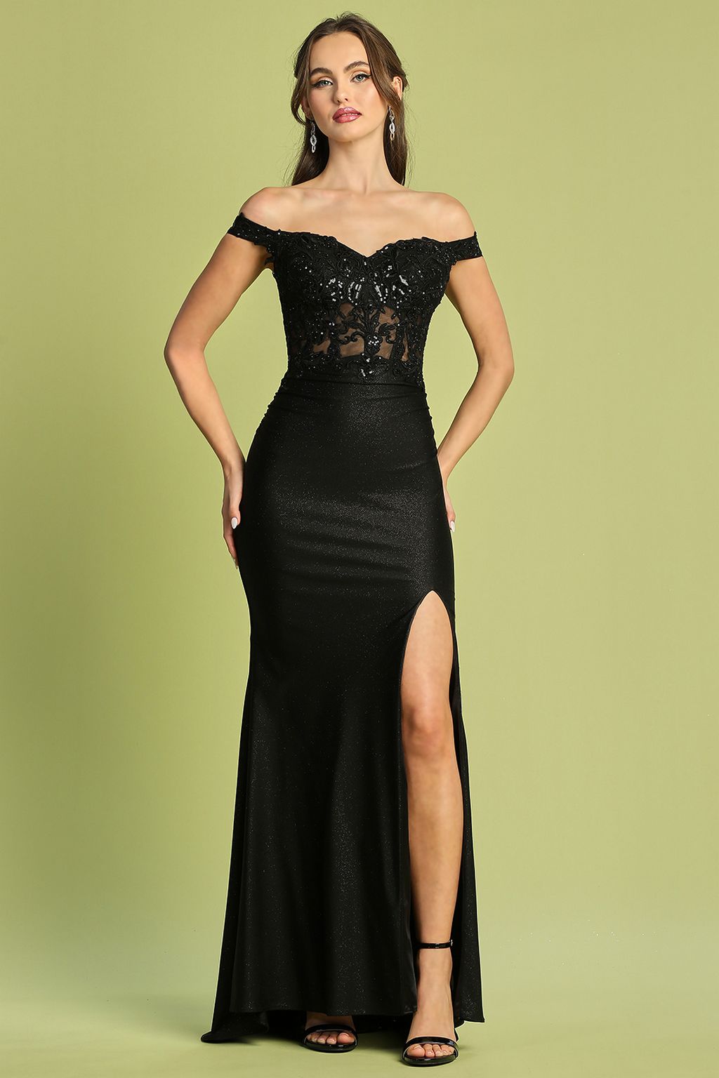 Adora Design 3189 Long Formal Fitted Lace Prom Dress - Image 5