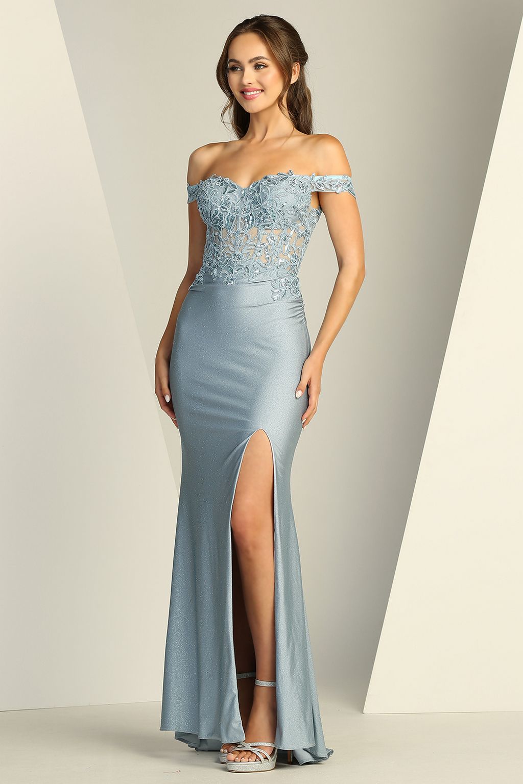 Adora Design 3189 Long Formal Fitted Lace Prom Dress - Image 8