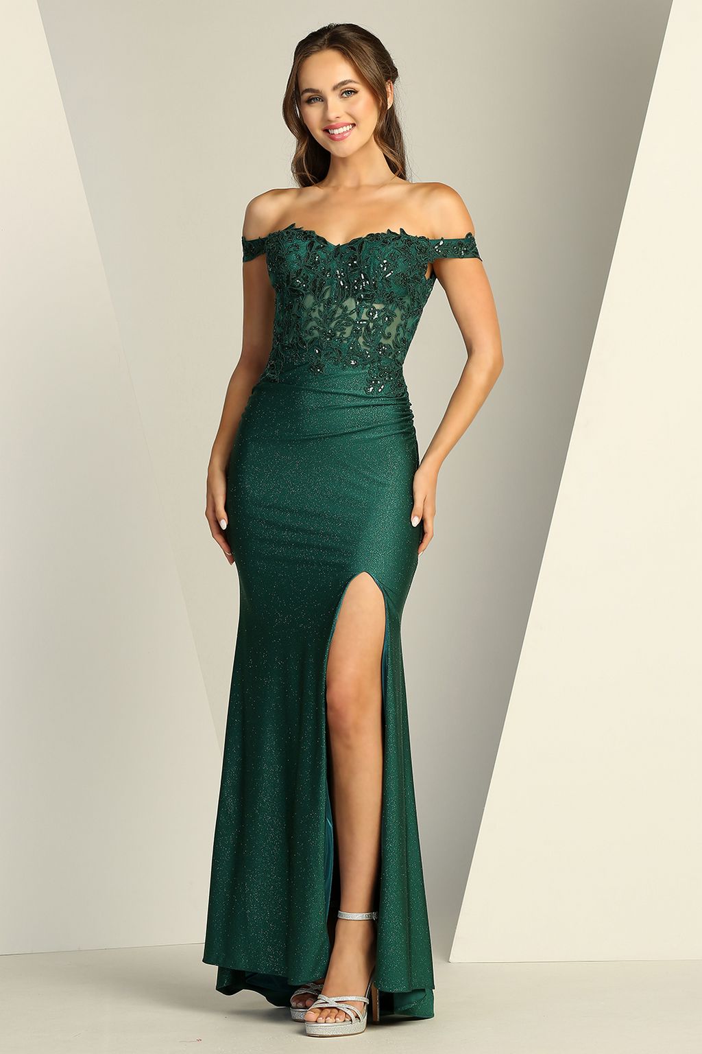 Adora Design 3189 Long Formal Fitted Lace Prom Dress - Image 6