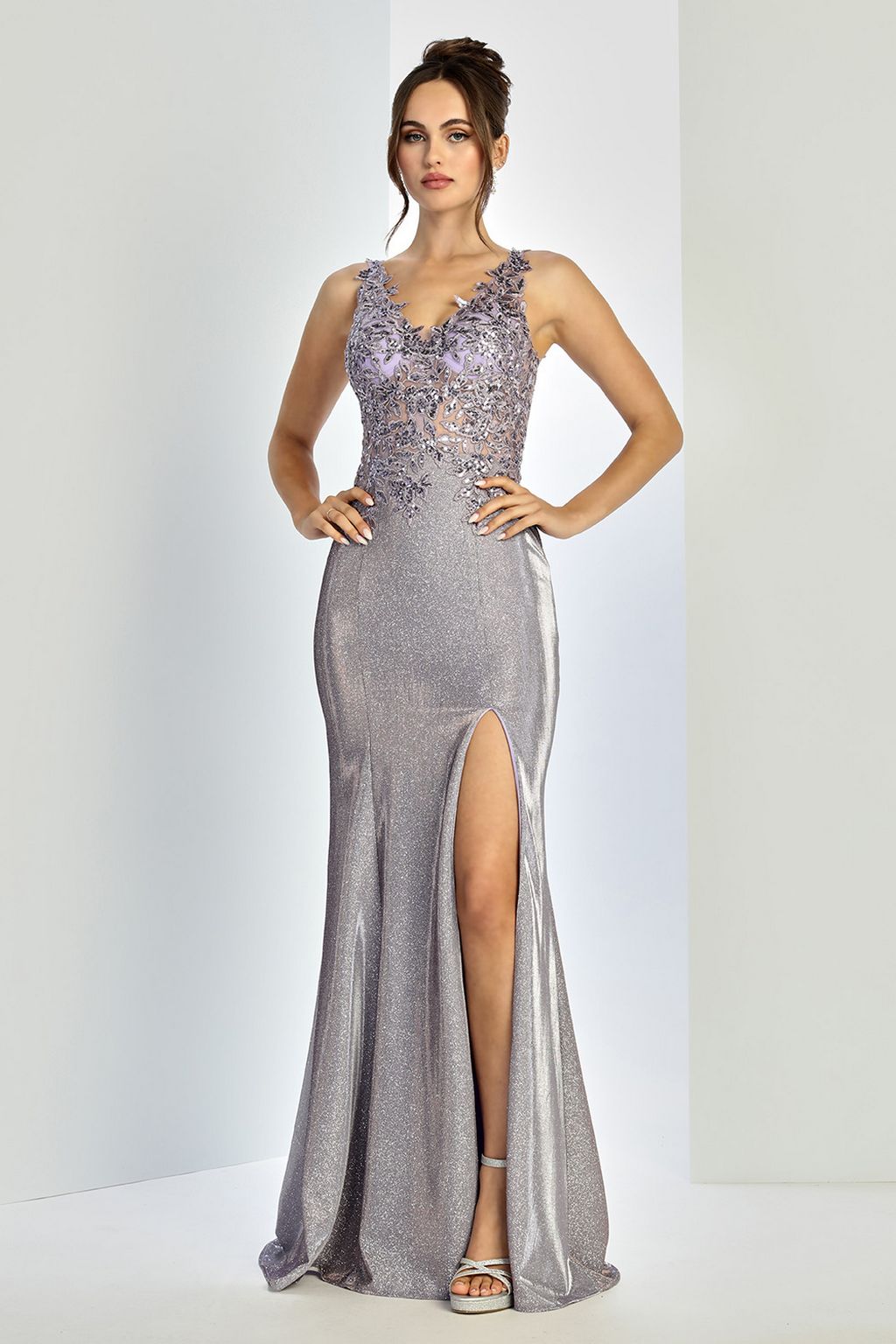 Adora Design 3230 Prom Long Glitter Fitted Formal Dress - Image 8