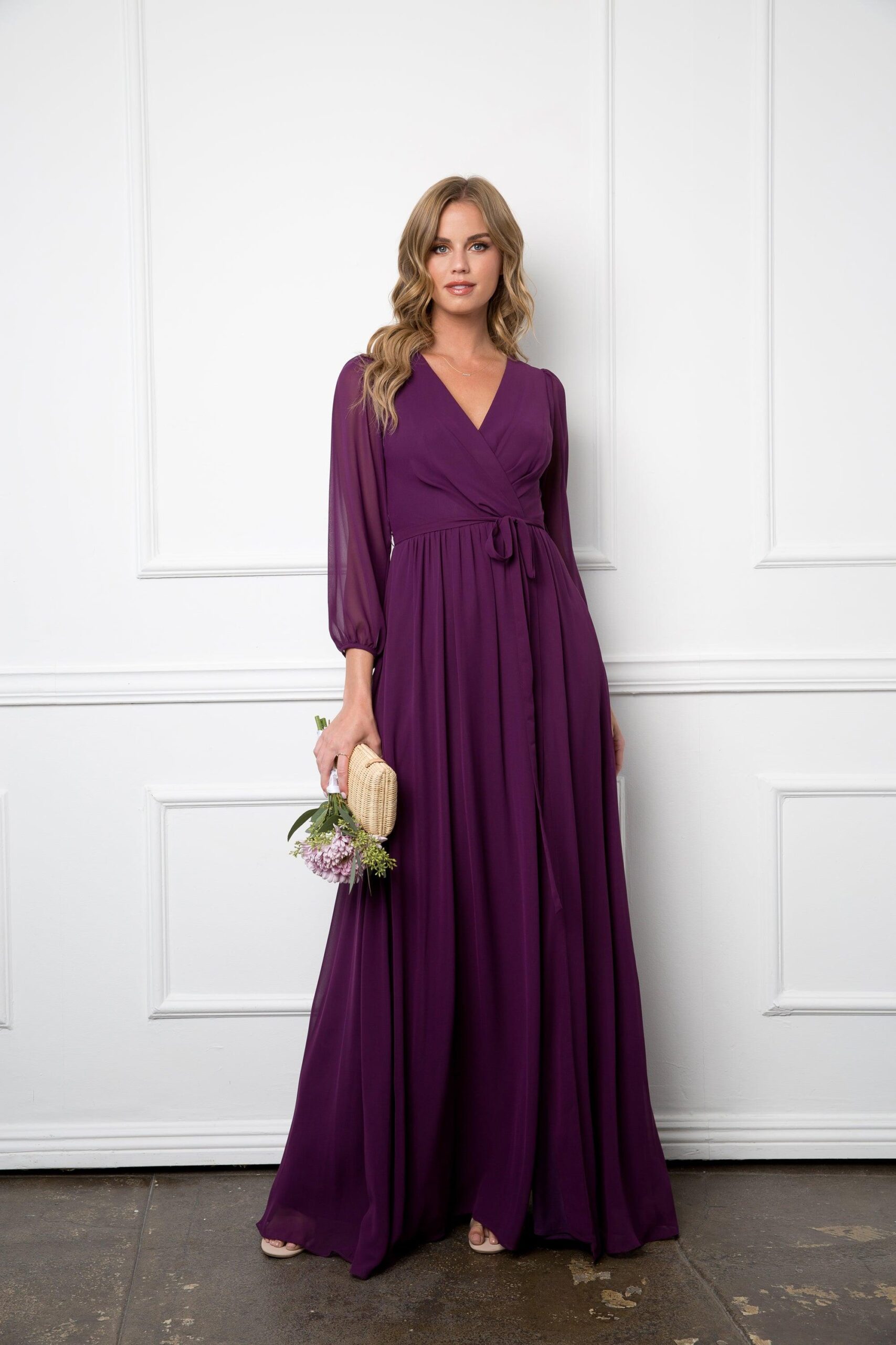 Long Sleeve Formal A Line Dress by Eva Fashion 3410 - Image 15