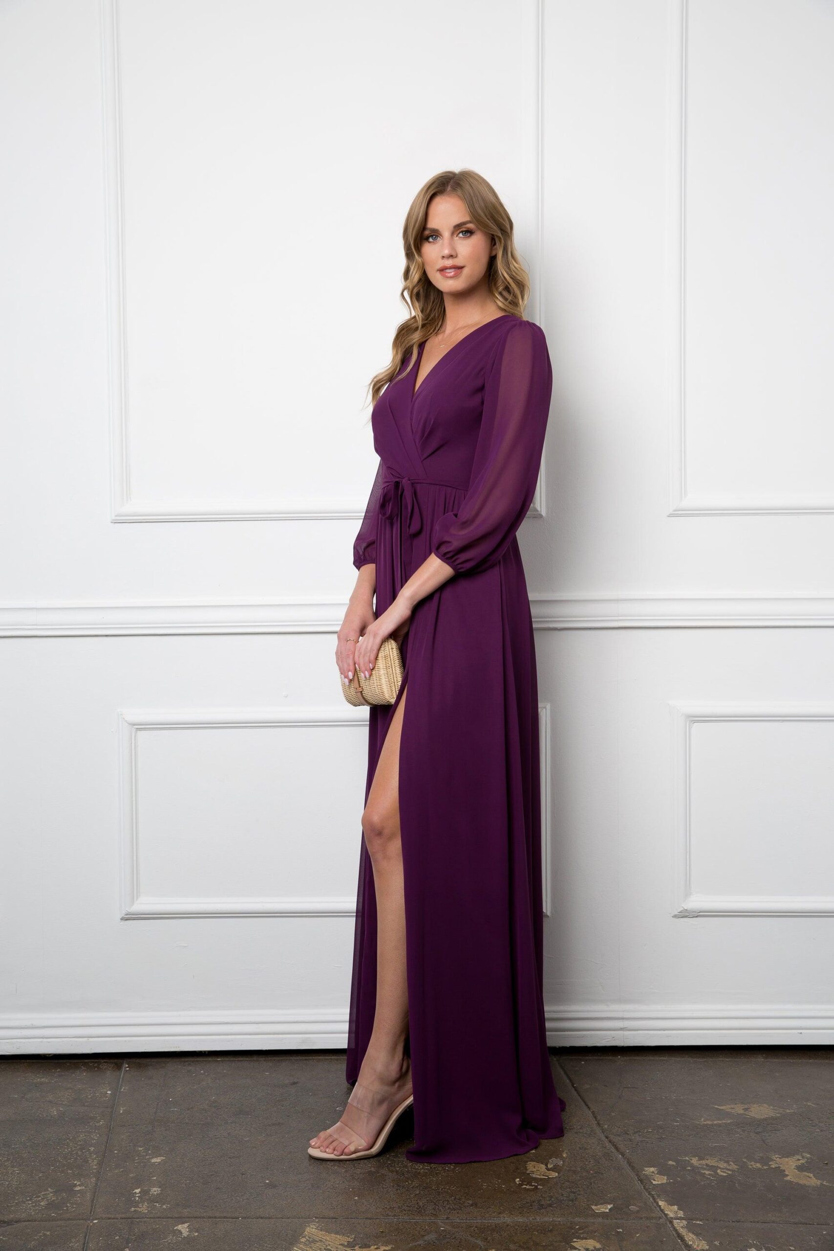 Long Sleeve Formal A Line Dress by Eva Fashion 3410 - Image 17