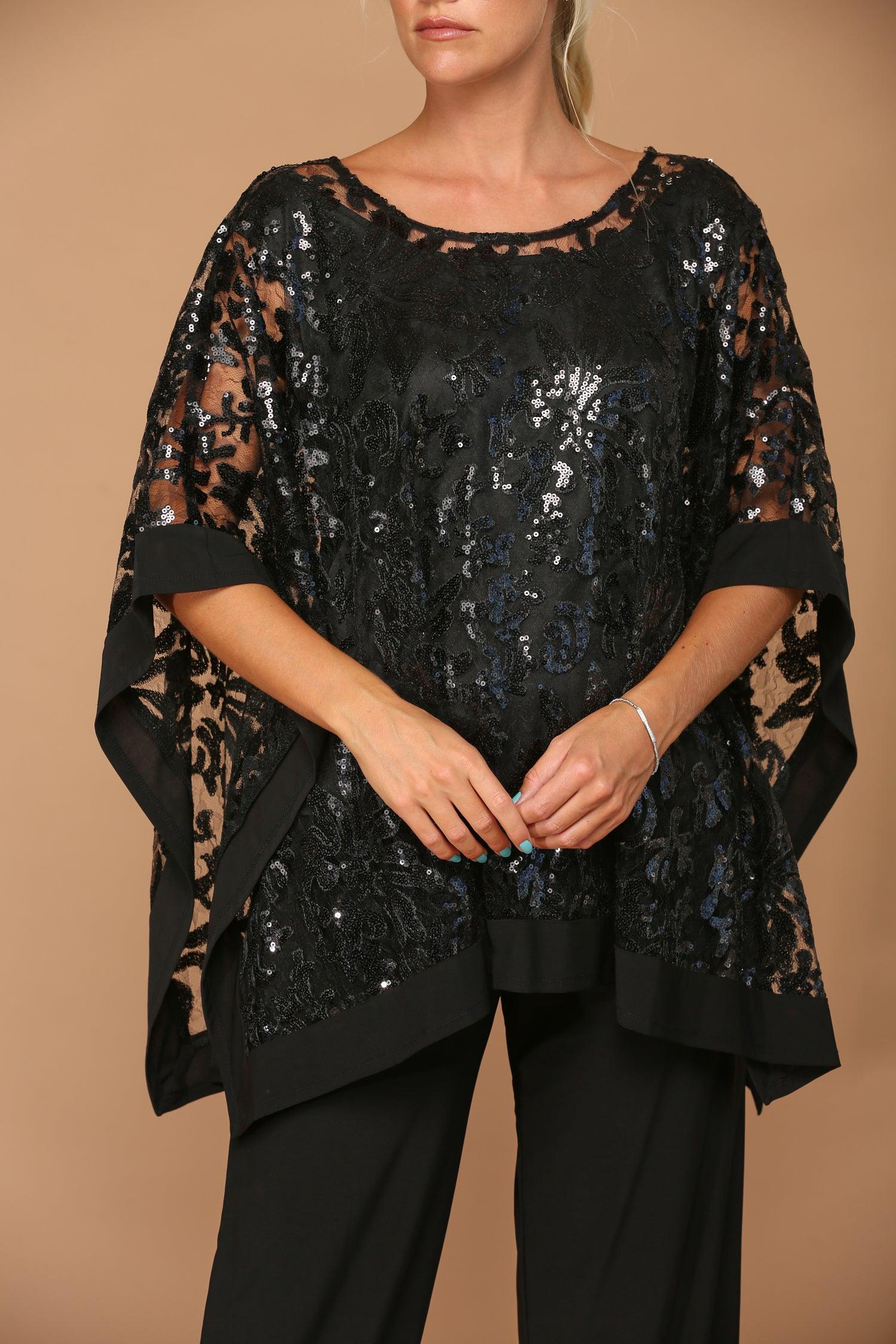 Long Formal Mother of the Bride Cape Pant Set - Image 5