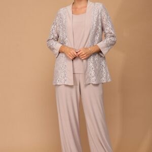 Long Formal Mother of the Bride Jacket Pant Suit