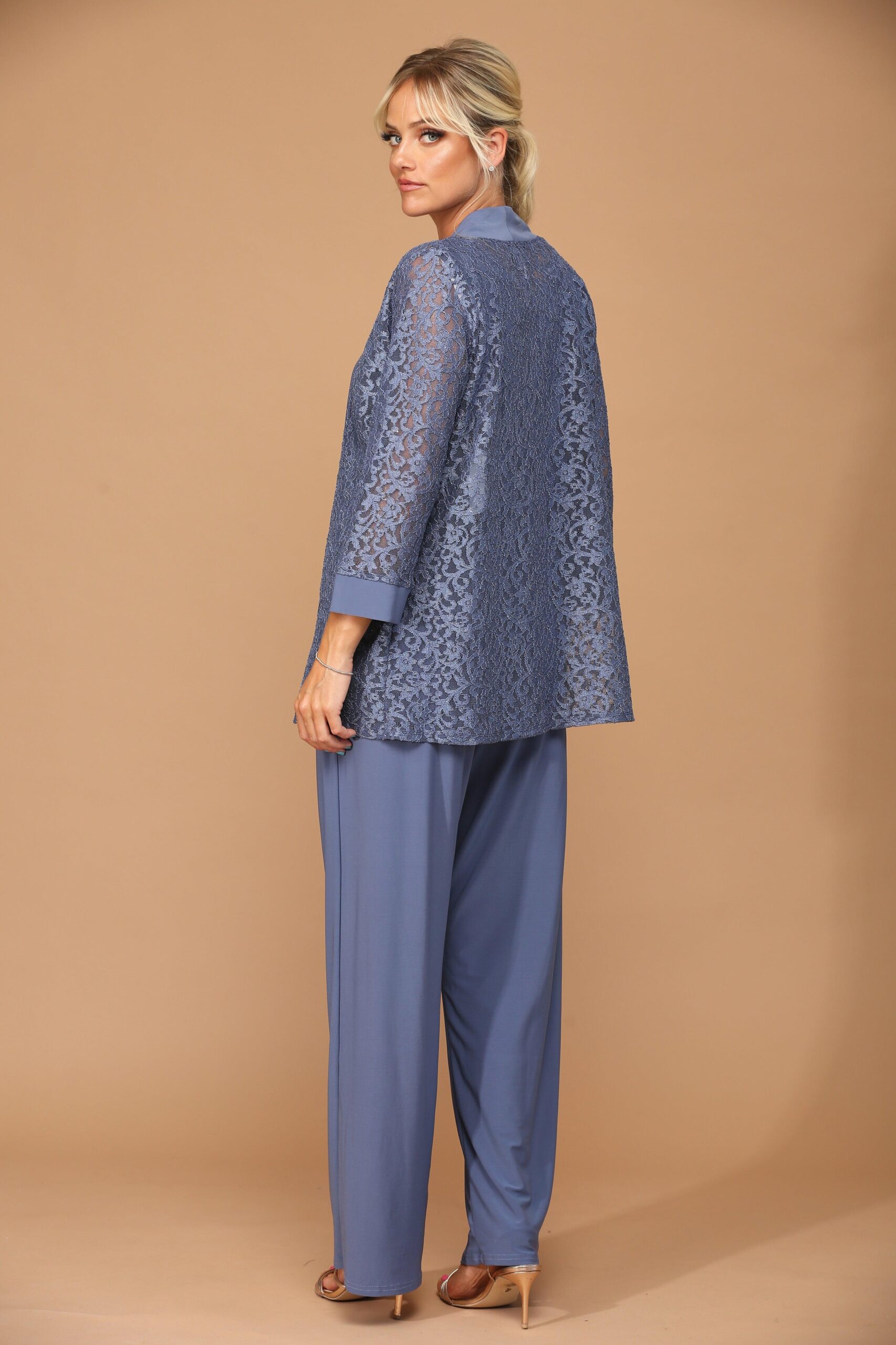 Long Formal Mother of the Bride Jacket Pant Suit - Image 17