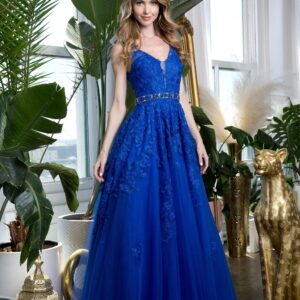 Long Formal Sleeveless Prom Ball Gown