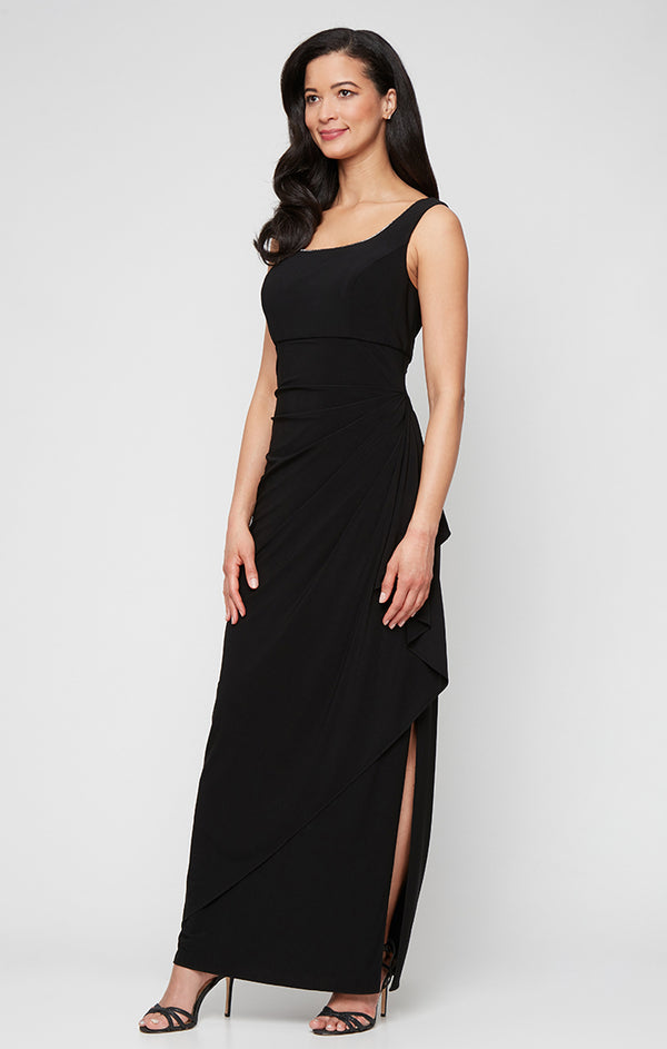 Square Neck Floor-Length Jersey Formal Jacket Dress Alex Evenings 82351695 - Image 3