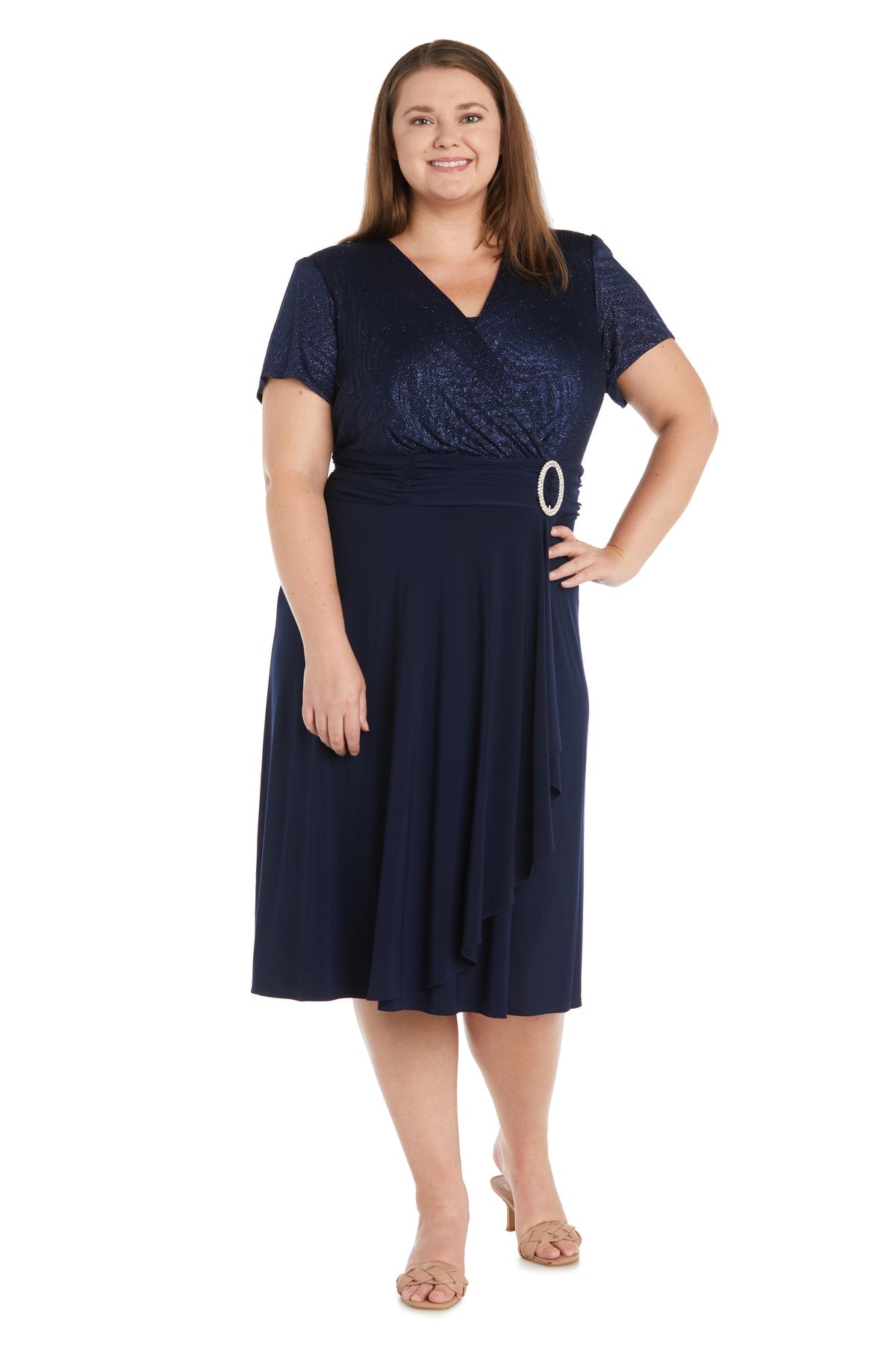 Short Plus Size Dress Formal R&M Richards 9109W - Image 13