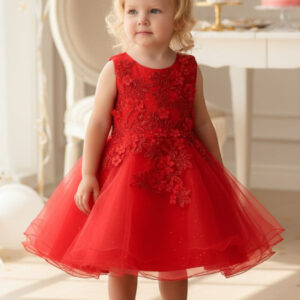 Sleeveless Baby Flower Girls Dress