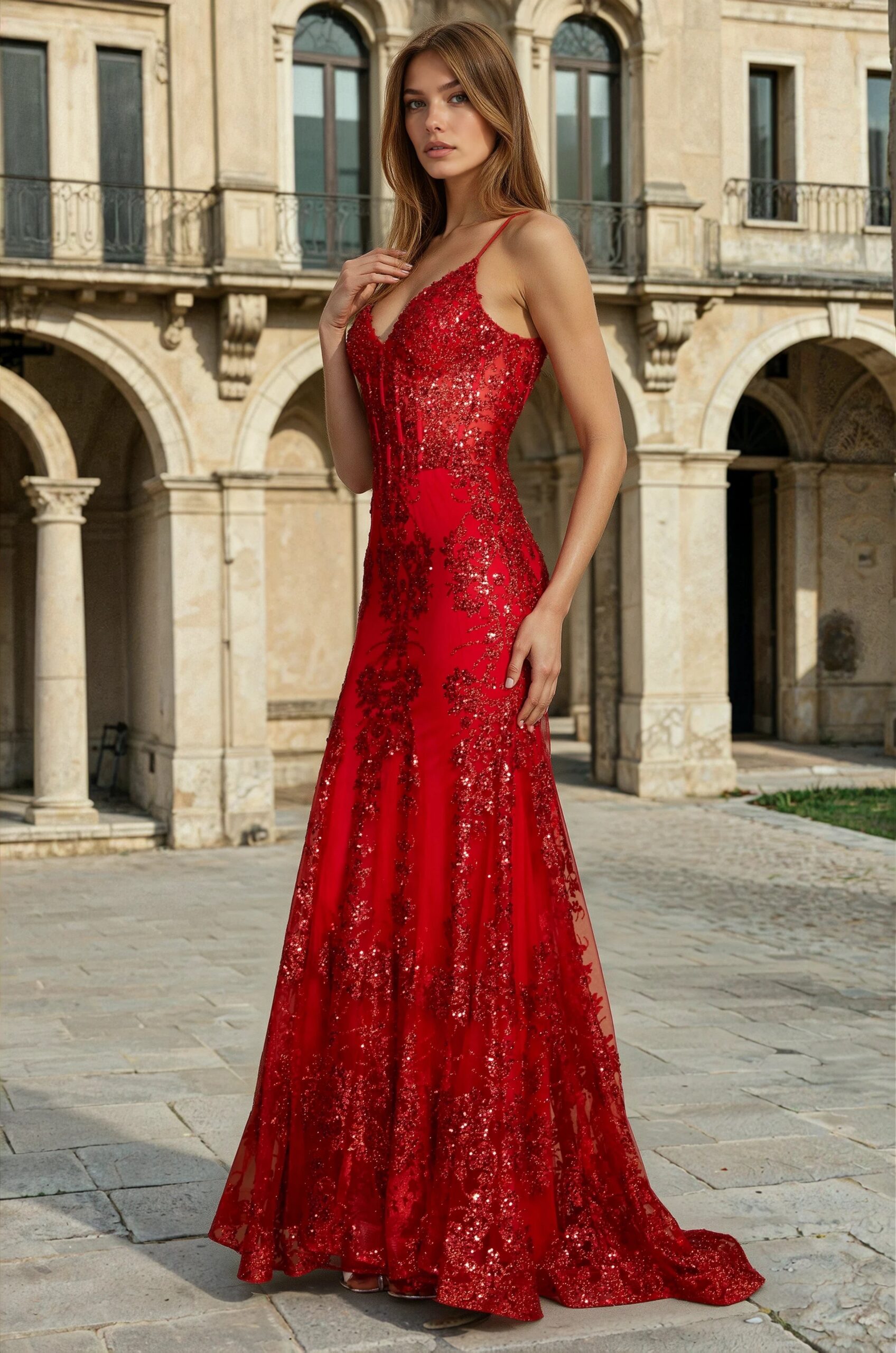 Fitted Corset Long Formal Prom Dress - Image 13