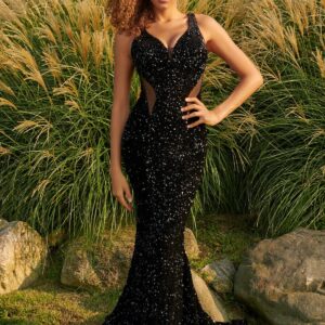 Faviana ES10891 Long Sleeveless Formal Prom Dress