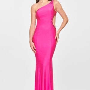 Faviana ES10896 Long Formal One Shoulder Prom Gown