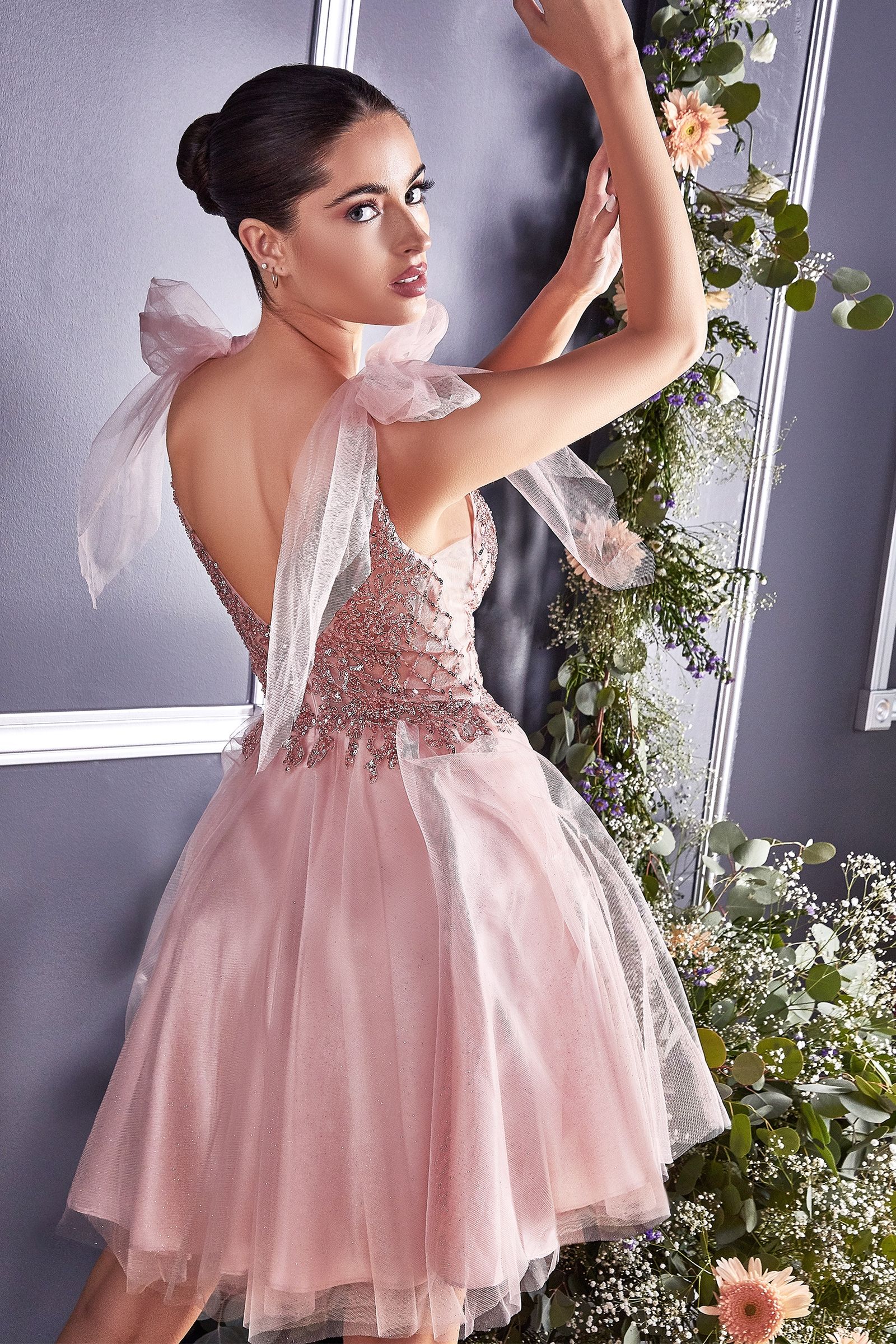 LaDivine CD0174 Sequin Fitted Prom Short Homecoming Cocktail Dress - Image 8