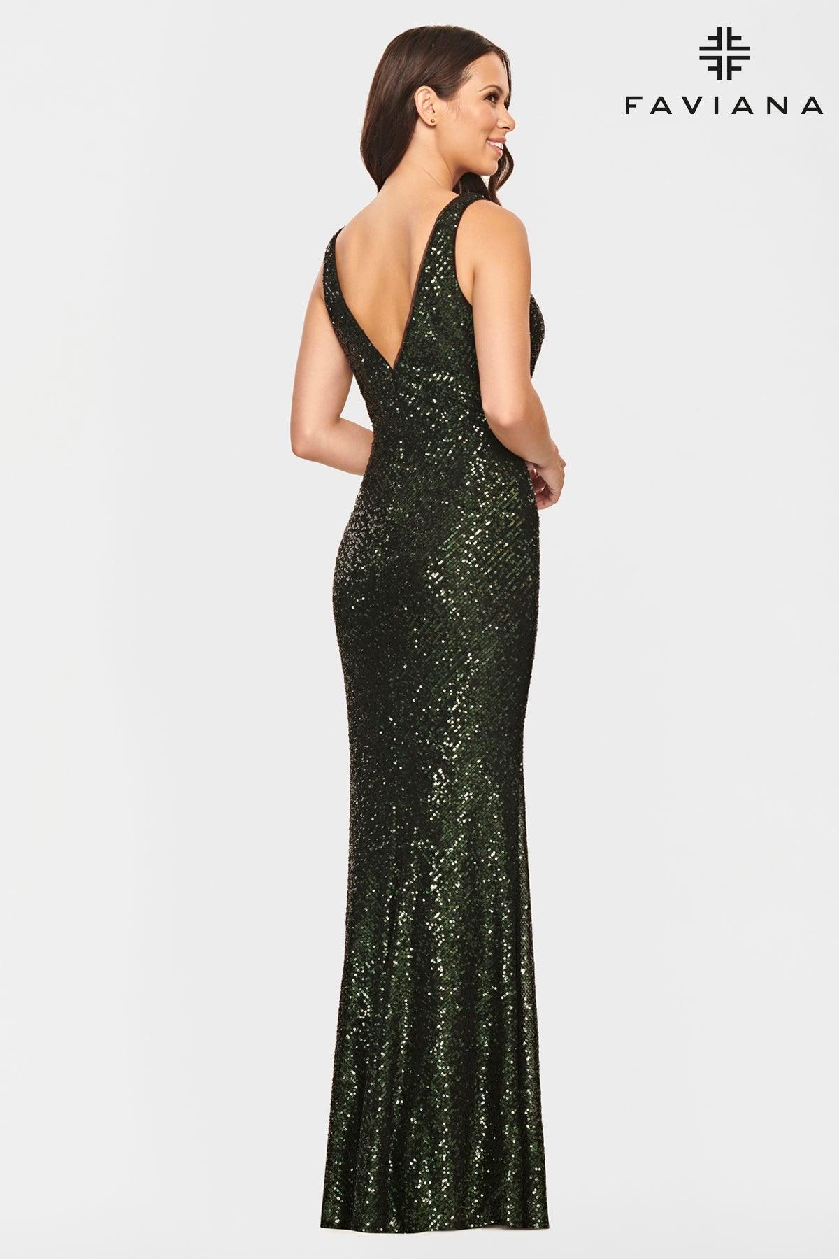 Faviana S10864 Prom Long Sleeveless Formal Dress - Image 4
