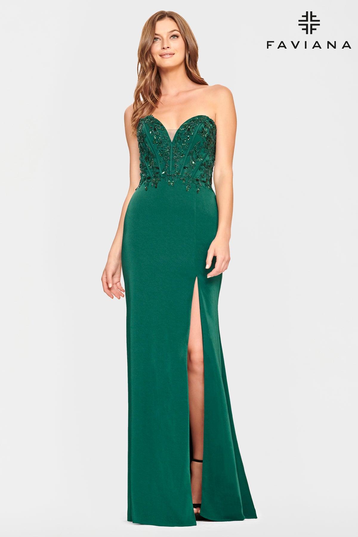 Faviana S10865 Prom Strapless Long Formal Dress