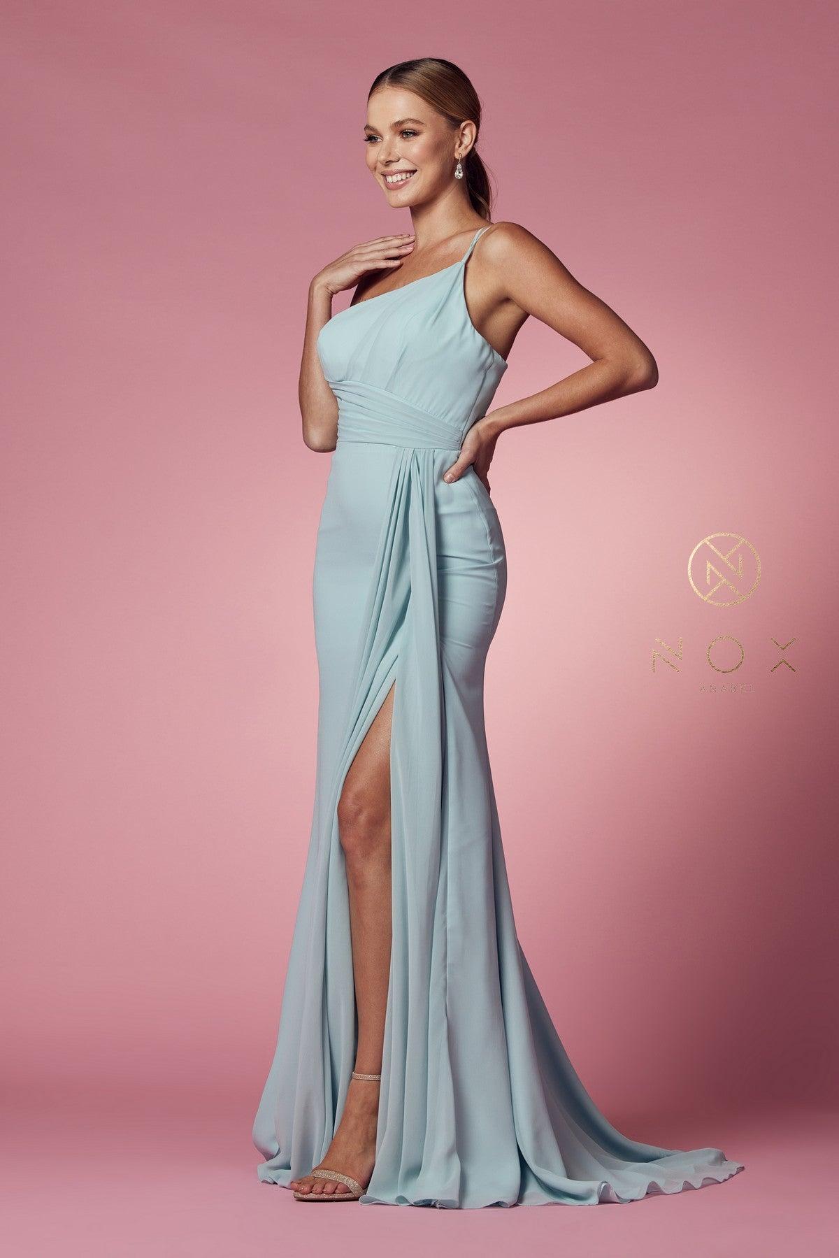 A-Line High Slit Formal Dress - Image 7