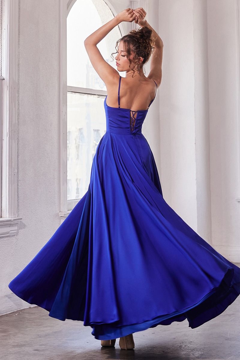 LaDivine B8402 A Line Long Formal Prom Dress - Image 5
