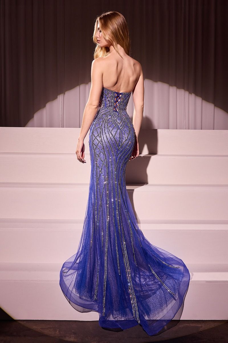 Formal Glitter Prom Fitted Long Dress LaDivine CC6018 - Image 19