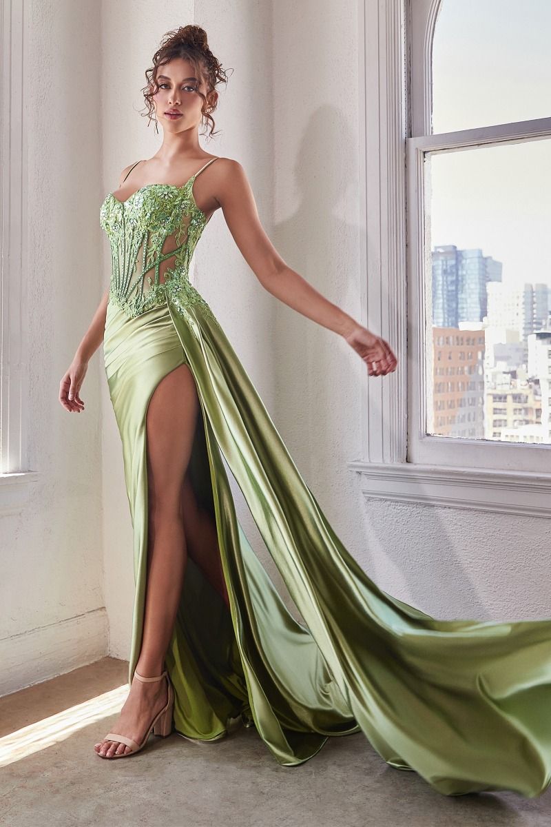 LaDivine CD868 Fitted Long Formal Prom Gown - Image 21