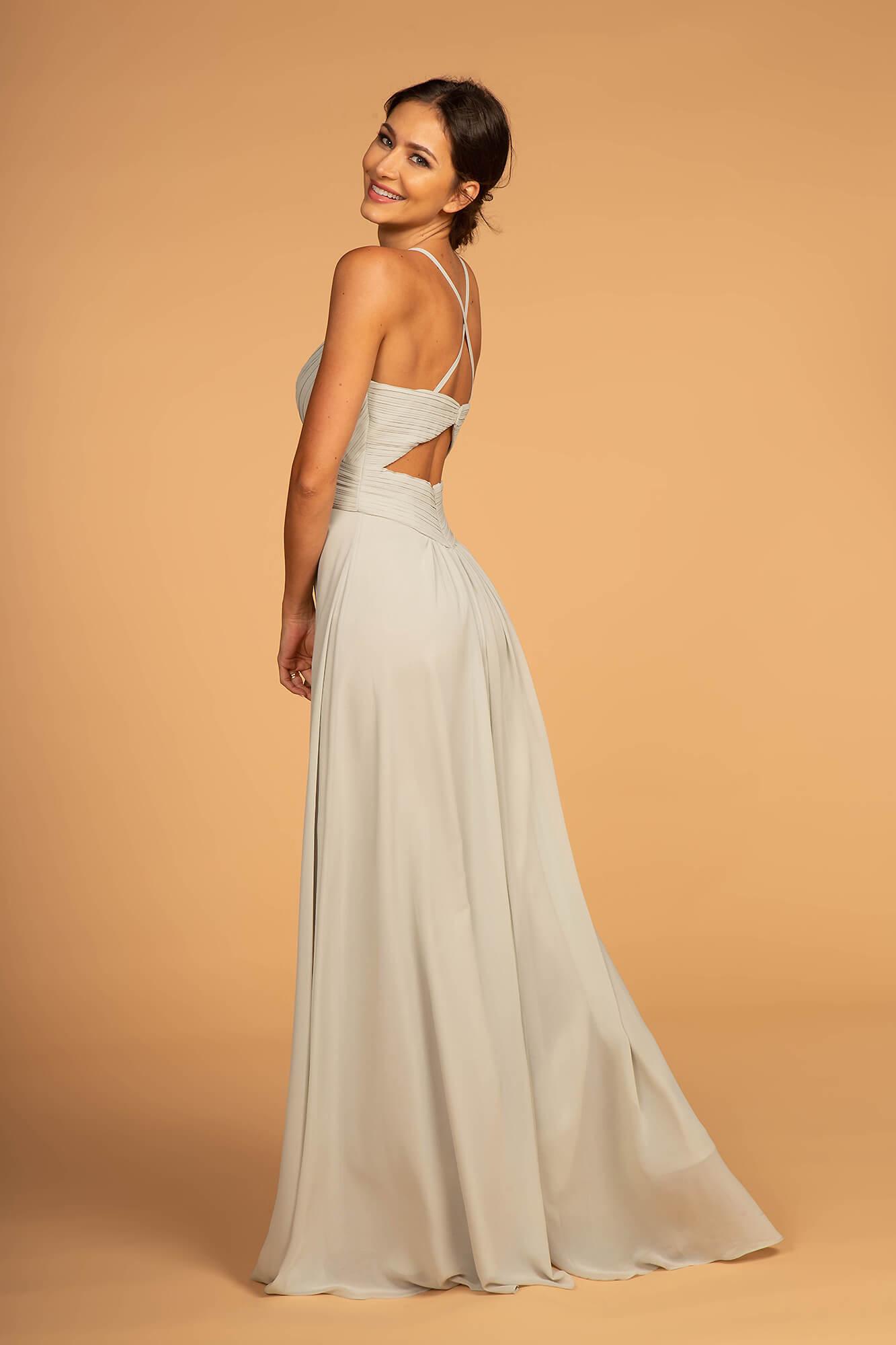 Chiffon Ruched Bodice Long Formal Dress - Image 7