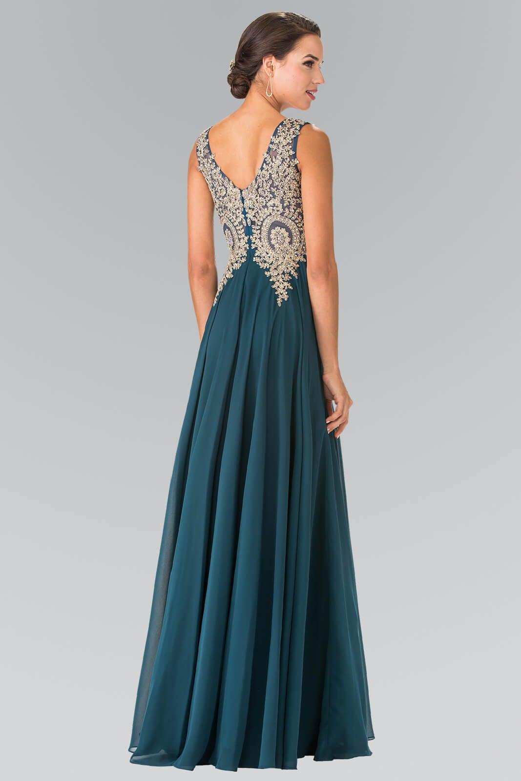 Embroidered Chiffon Long Prom Dress Formal - Image 10