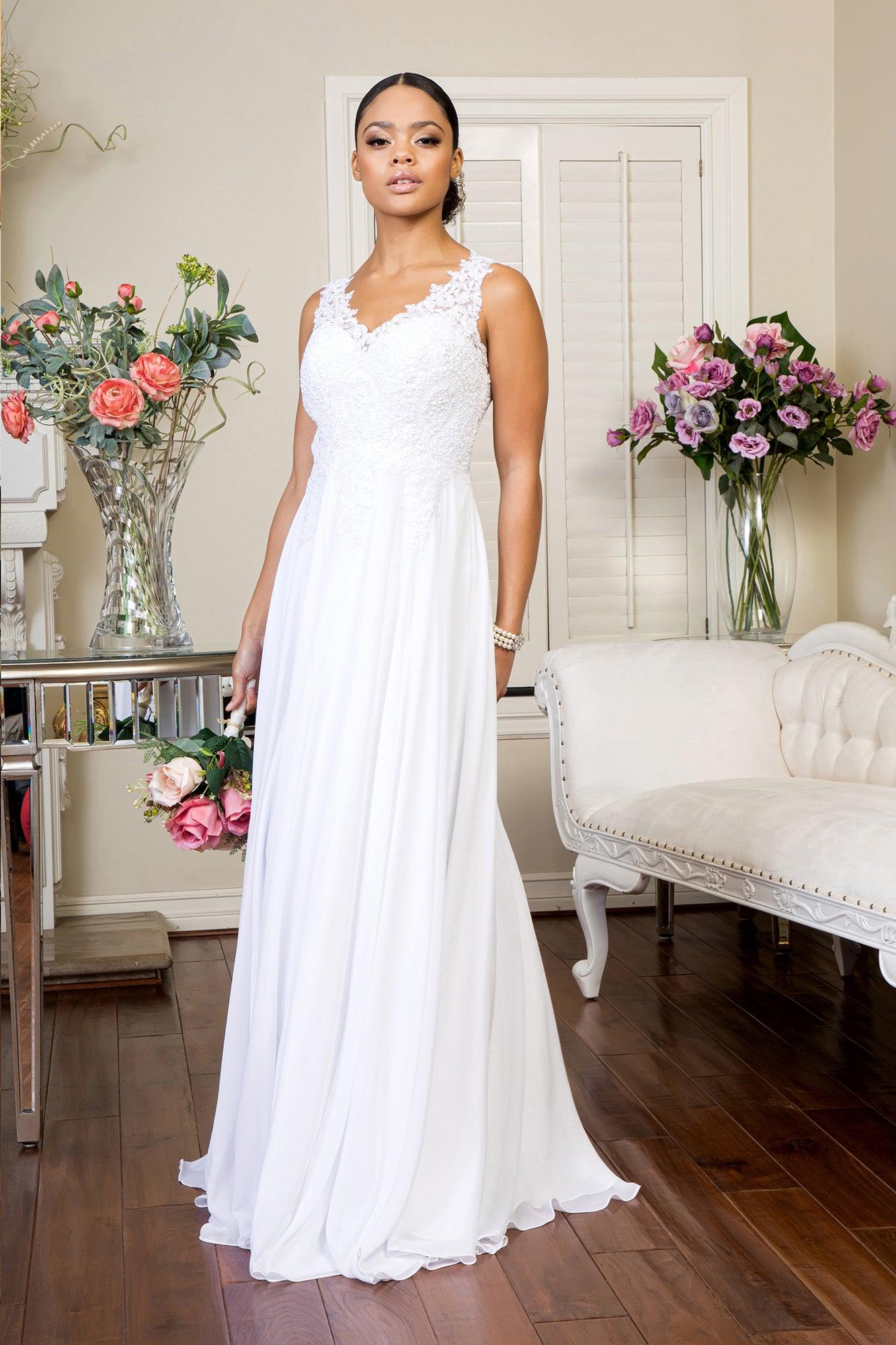 Embroidered Chiffon Long Prom Dress Formal - Image 12