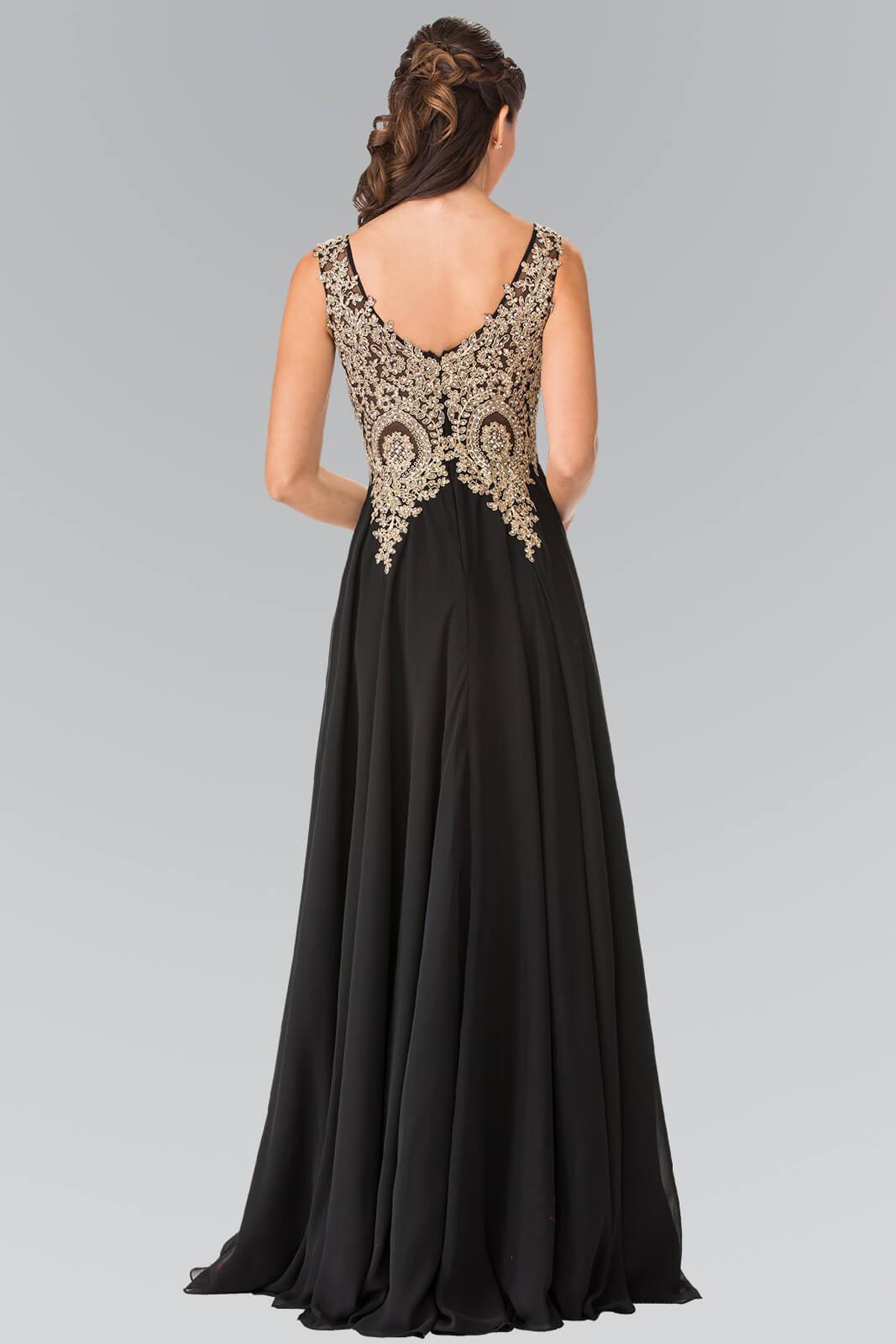 Embroidered Chiffon Long Prom Dress Formal - Image 2