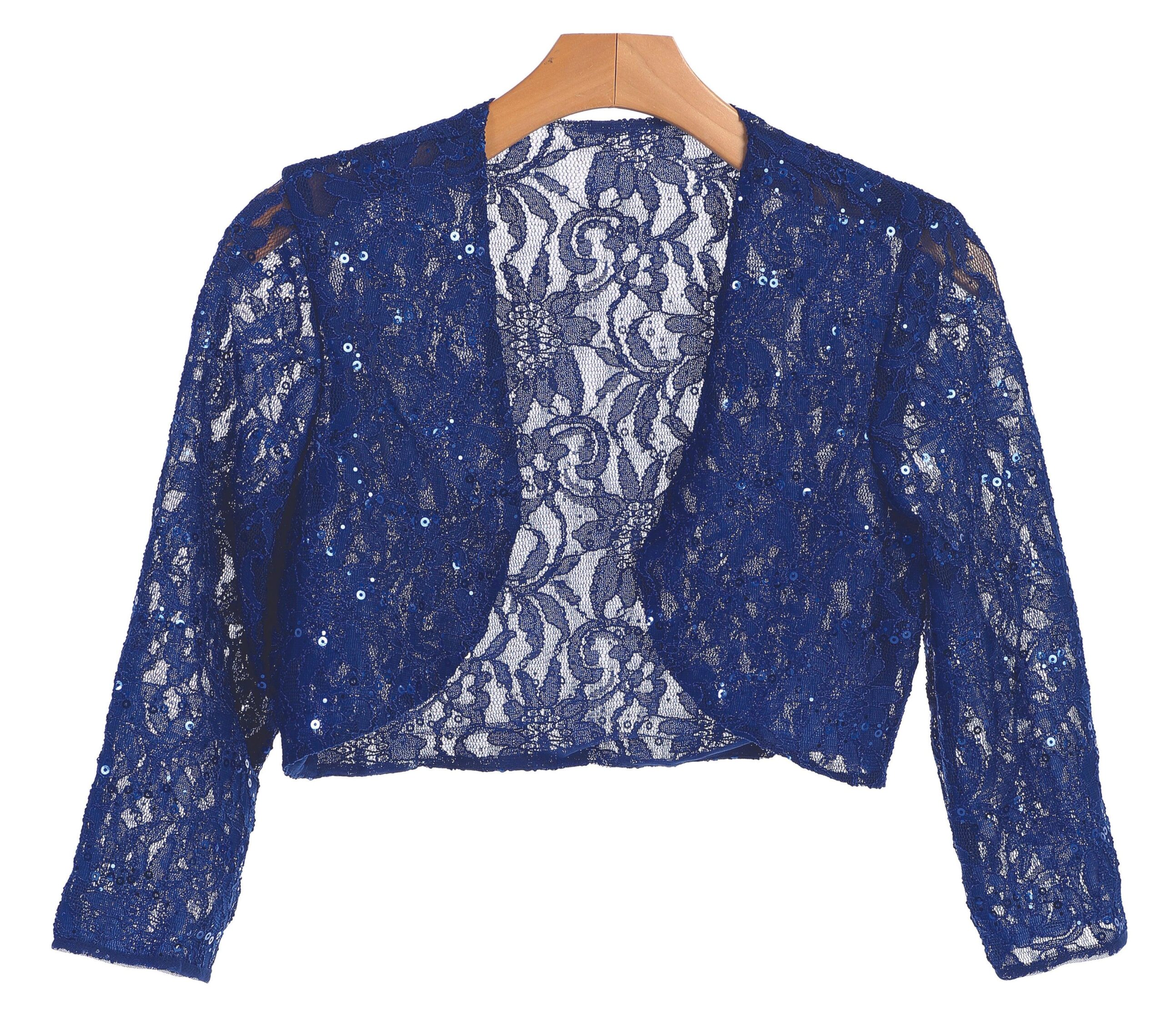 Formal Long Sleeve Lace Bolero Jacket - Image 2