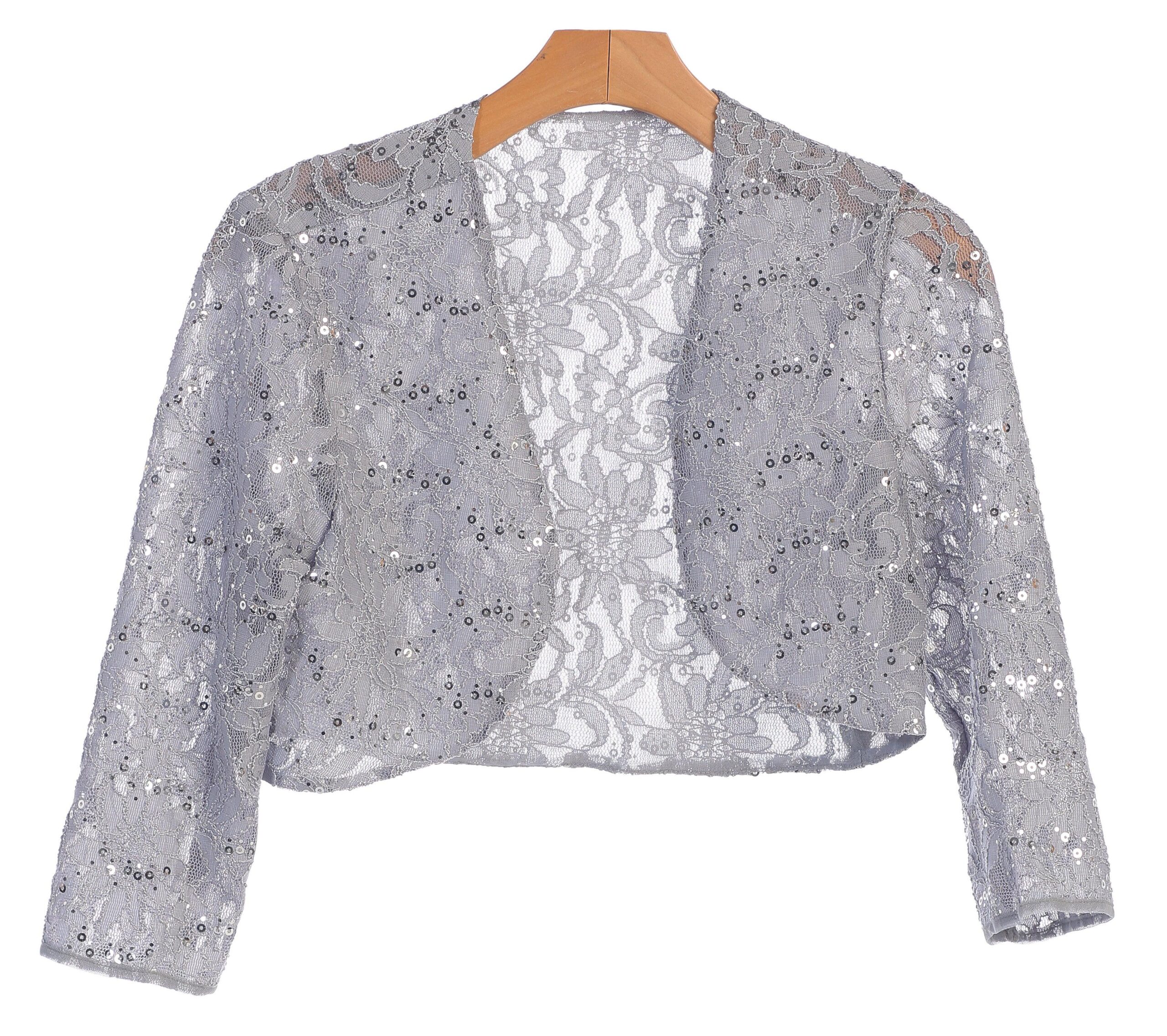 Formal Long Sleeve Lace Bolero Jacket - Image 3