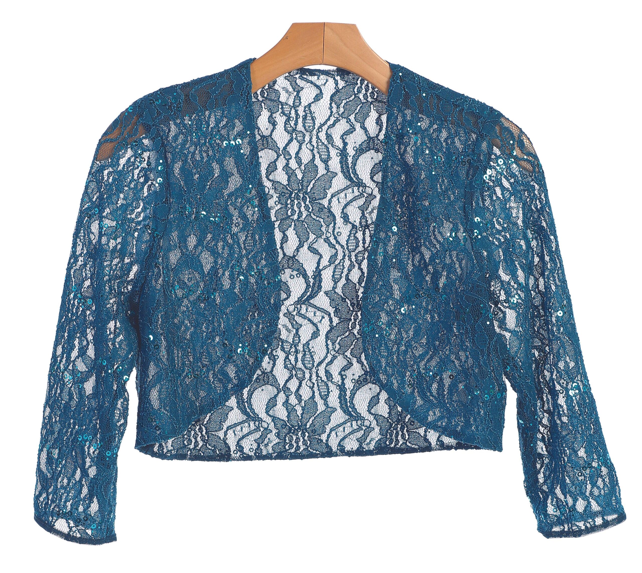 Formal Long Sleeve Lace Bolero Jacket - Image 4