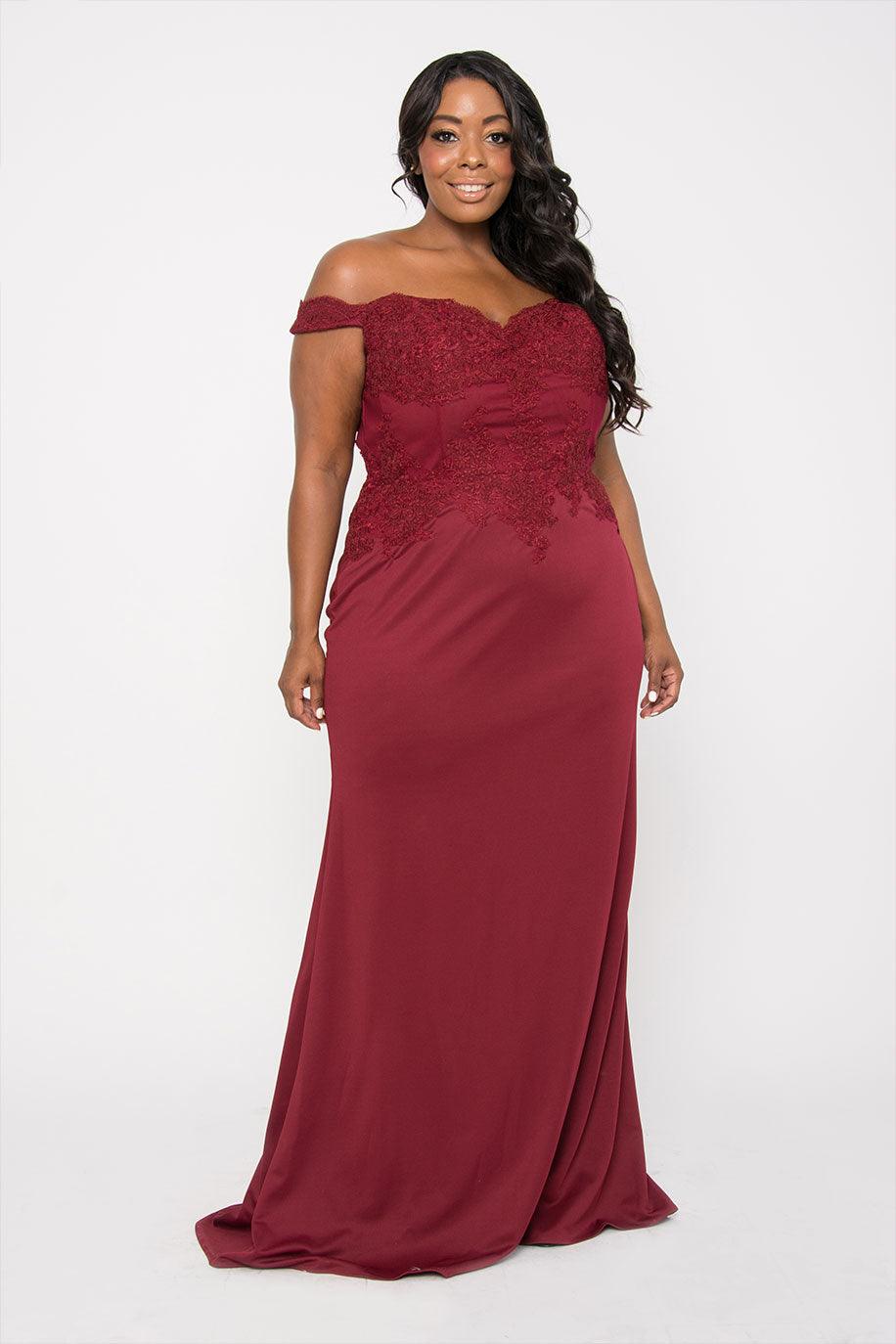 Formal Prom Dress Plus Size Long Evening Gown