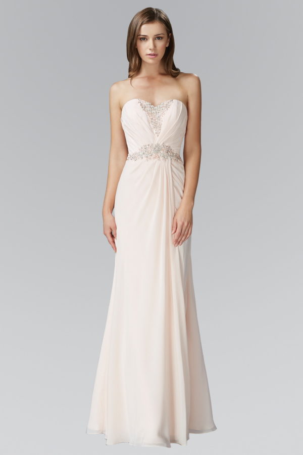 Strapless Sweetheart Long Formal Dress - Image 9