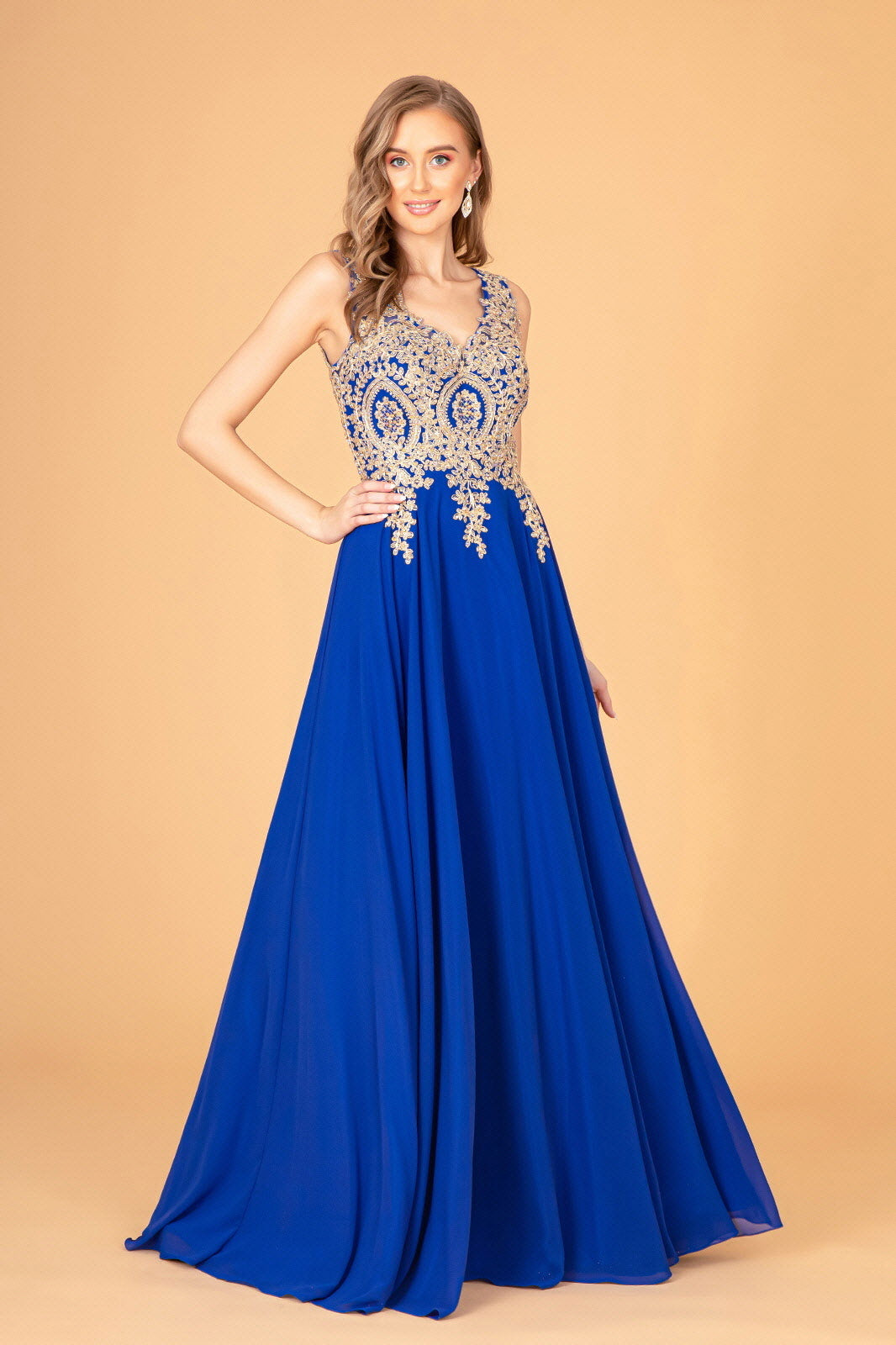Embroidered Chiffon Long Prom Dress Formal - Image 22