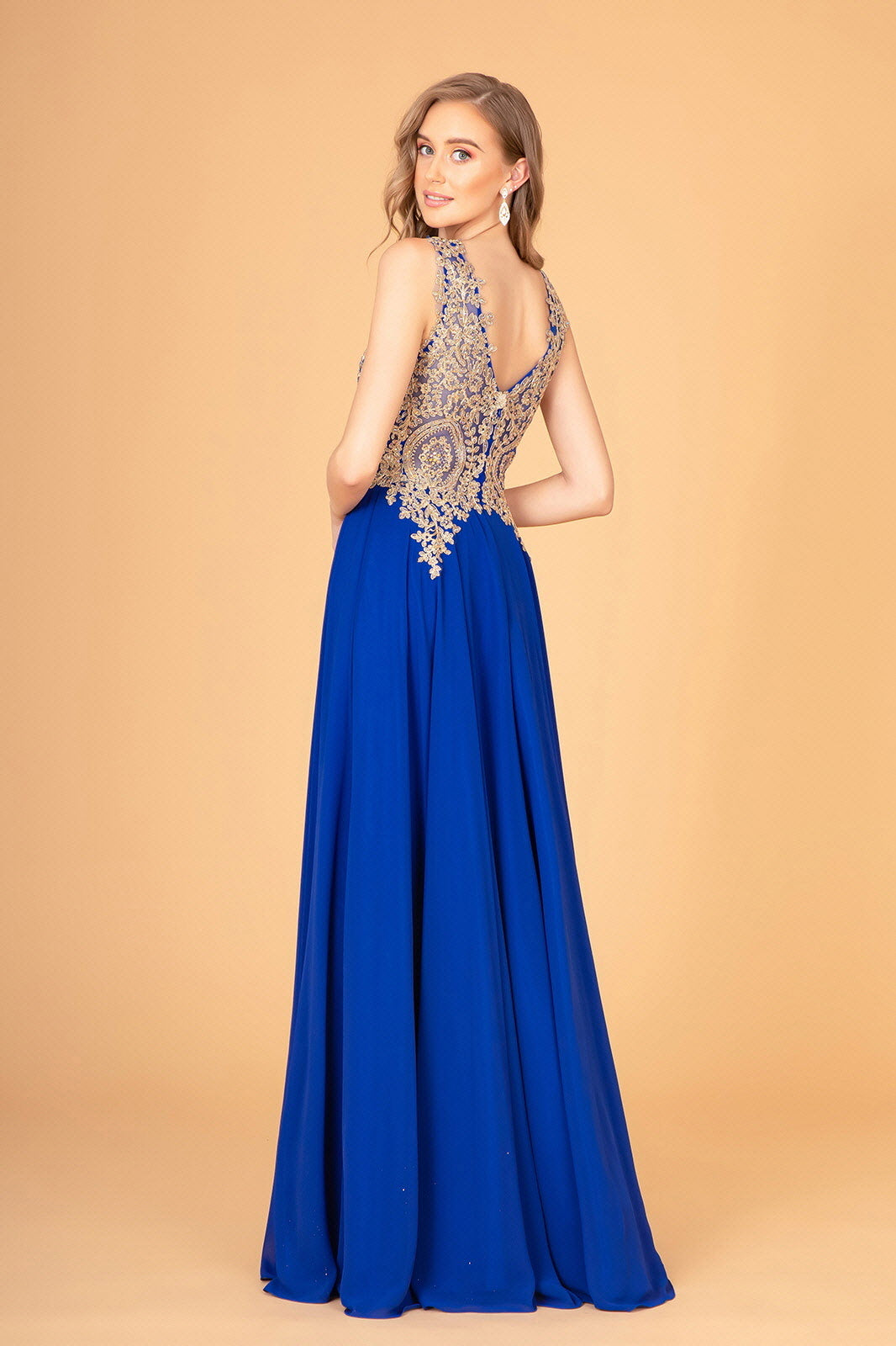 Embroidered Chiffon Long Prom Dress Formal - Image 21
