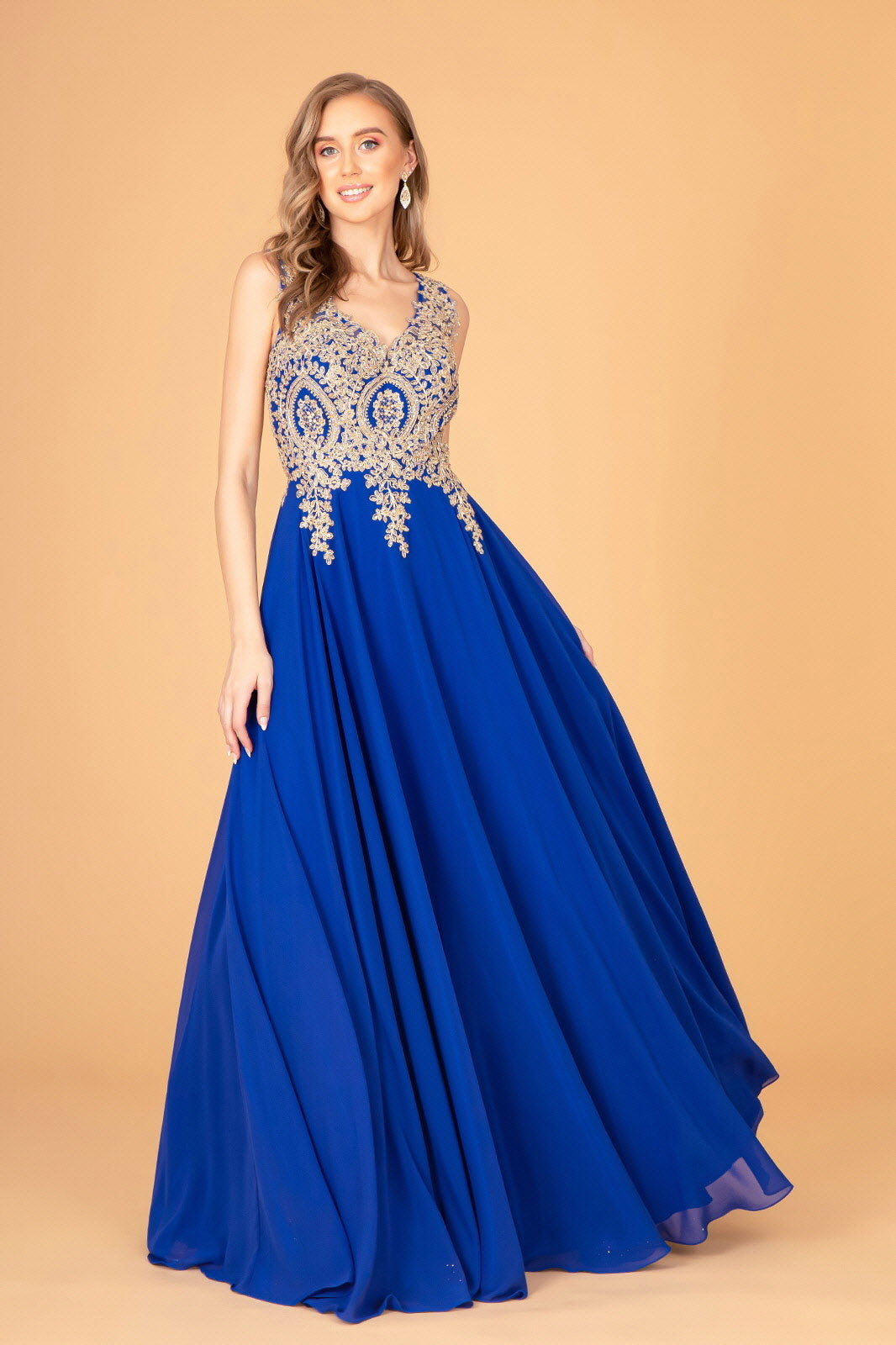 Embroidered Chiffon Long Prom Dress Formal - Image 20