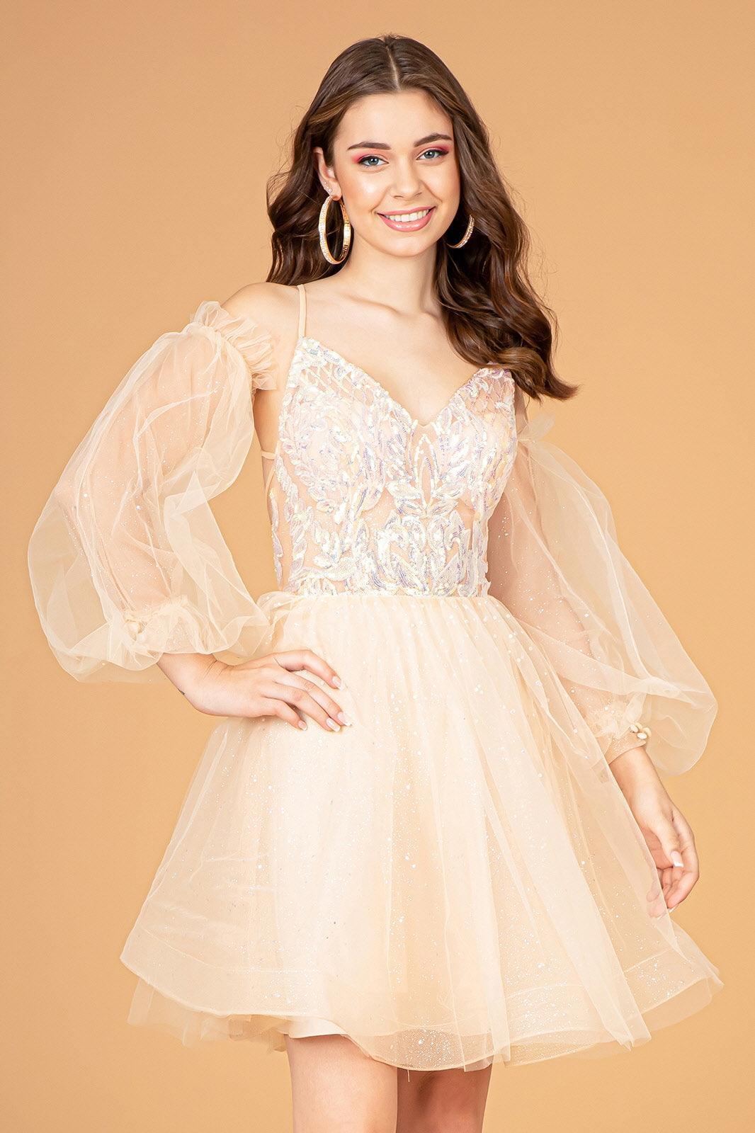 Homecoming Short Glitter Prom Short Dress - Image 3