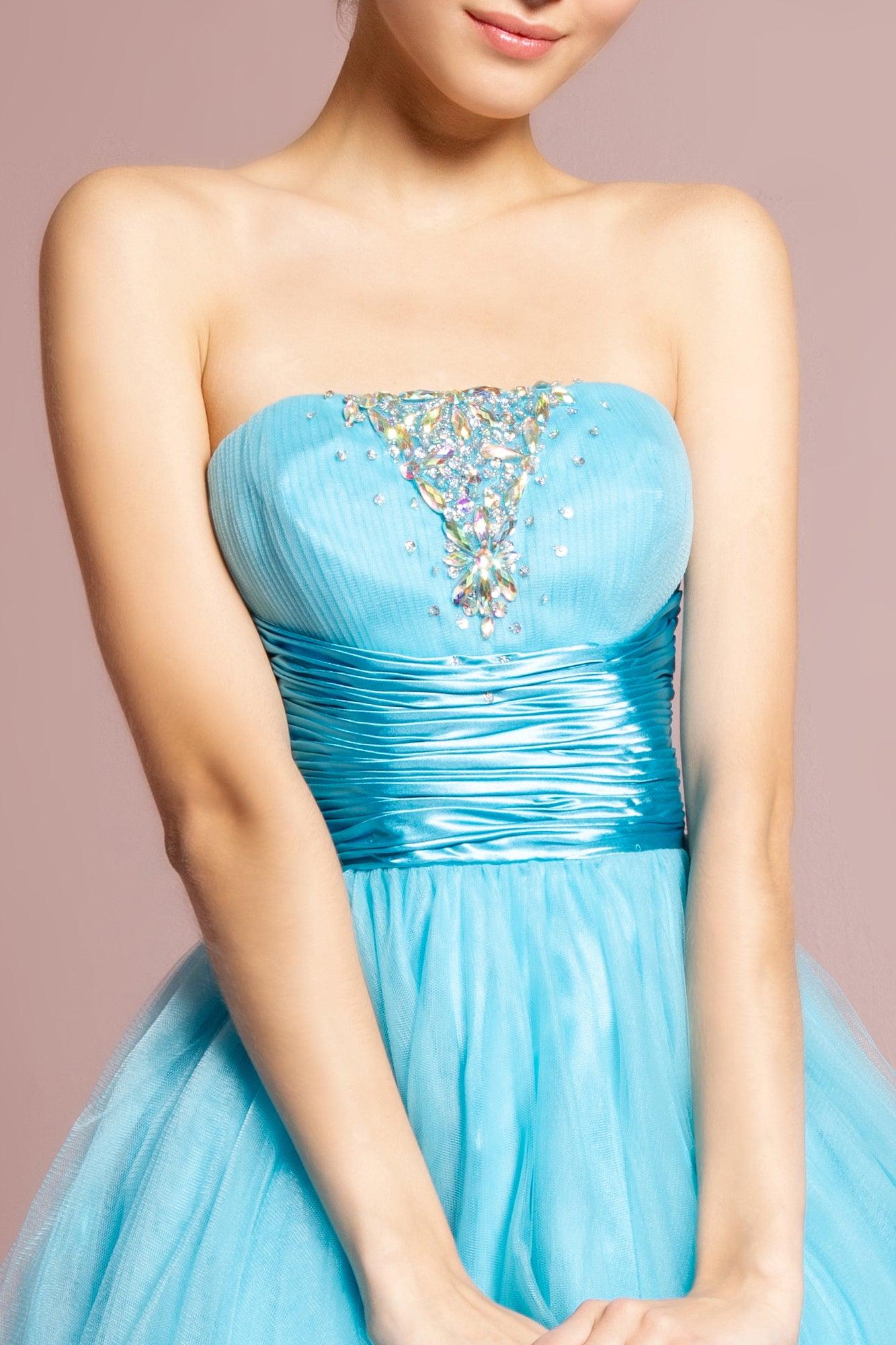 Homecoming Short Strapless Tulle Prom Dress - Image 3