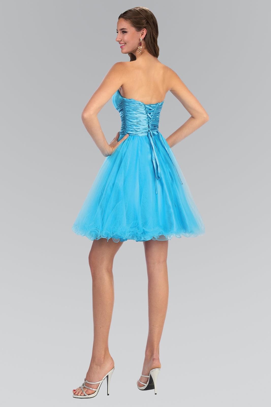 Homecoming Short Strapless Tulle Prom Dress - Image 5