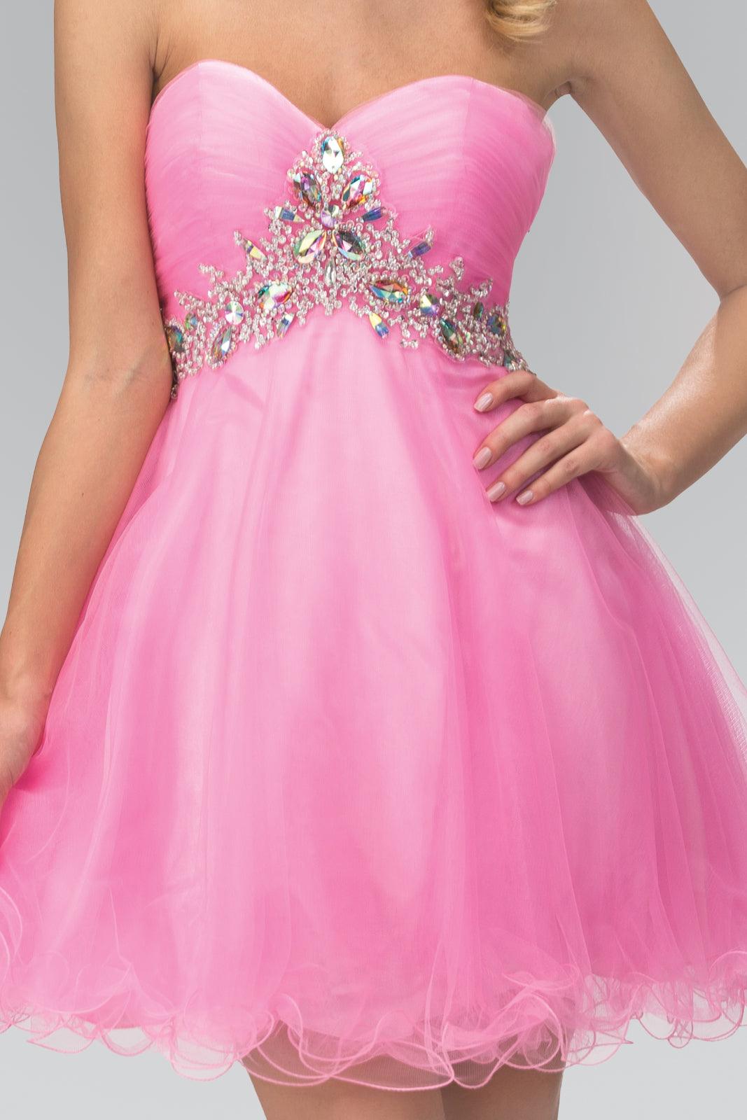 Homecoming Strapless Short Prom Dress - Image 3