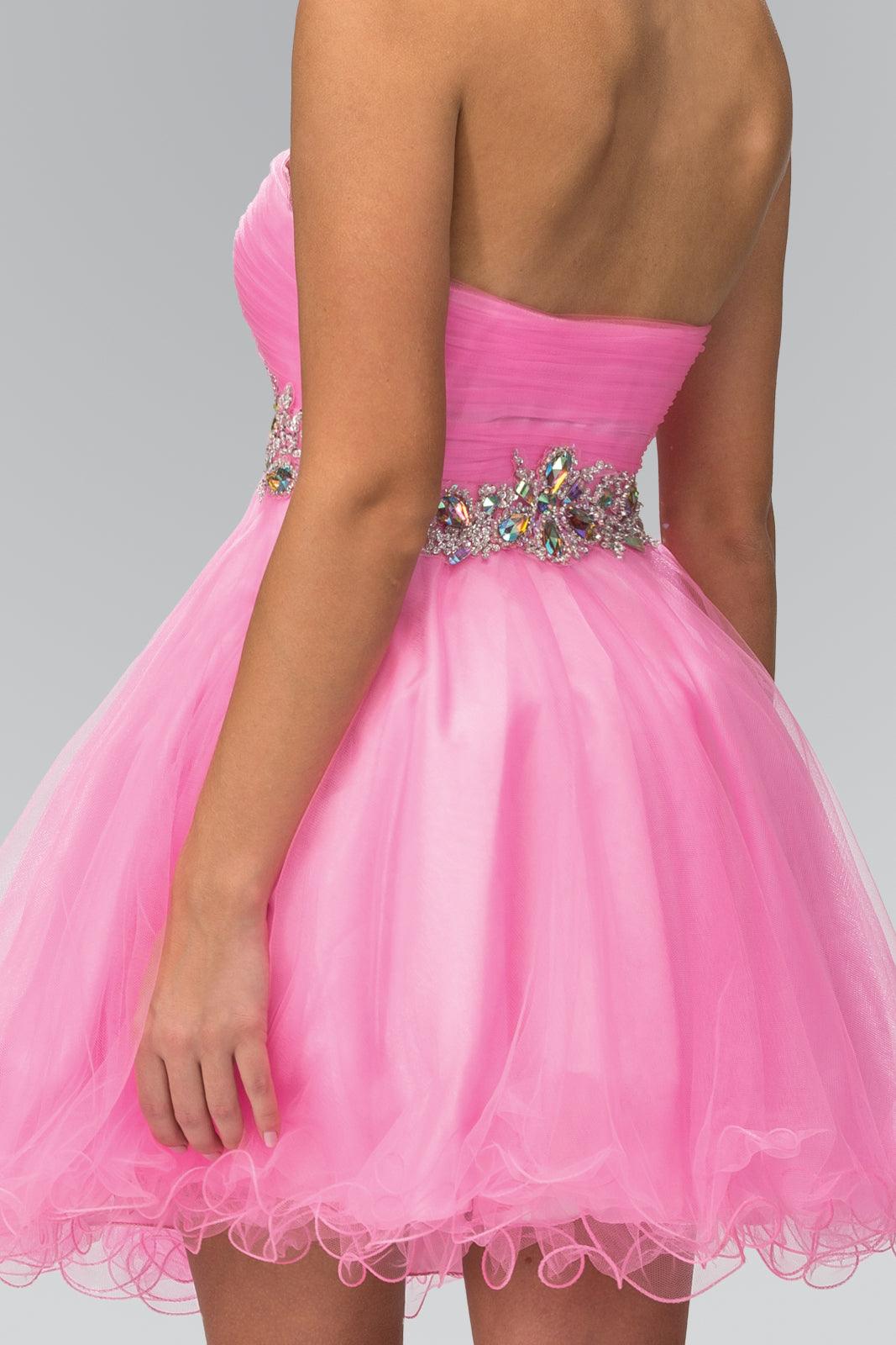 Homecoming Strapless Short Prom Dress - Image 4