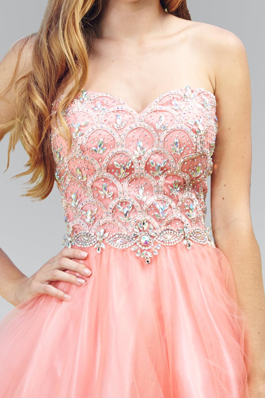 Homecoming Strapless Short Tulle Prom Dress - Image 5