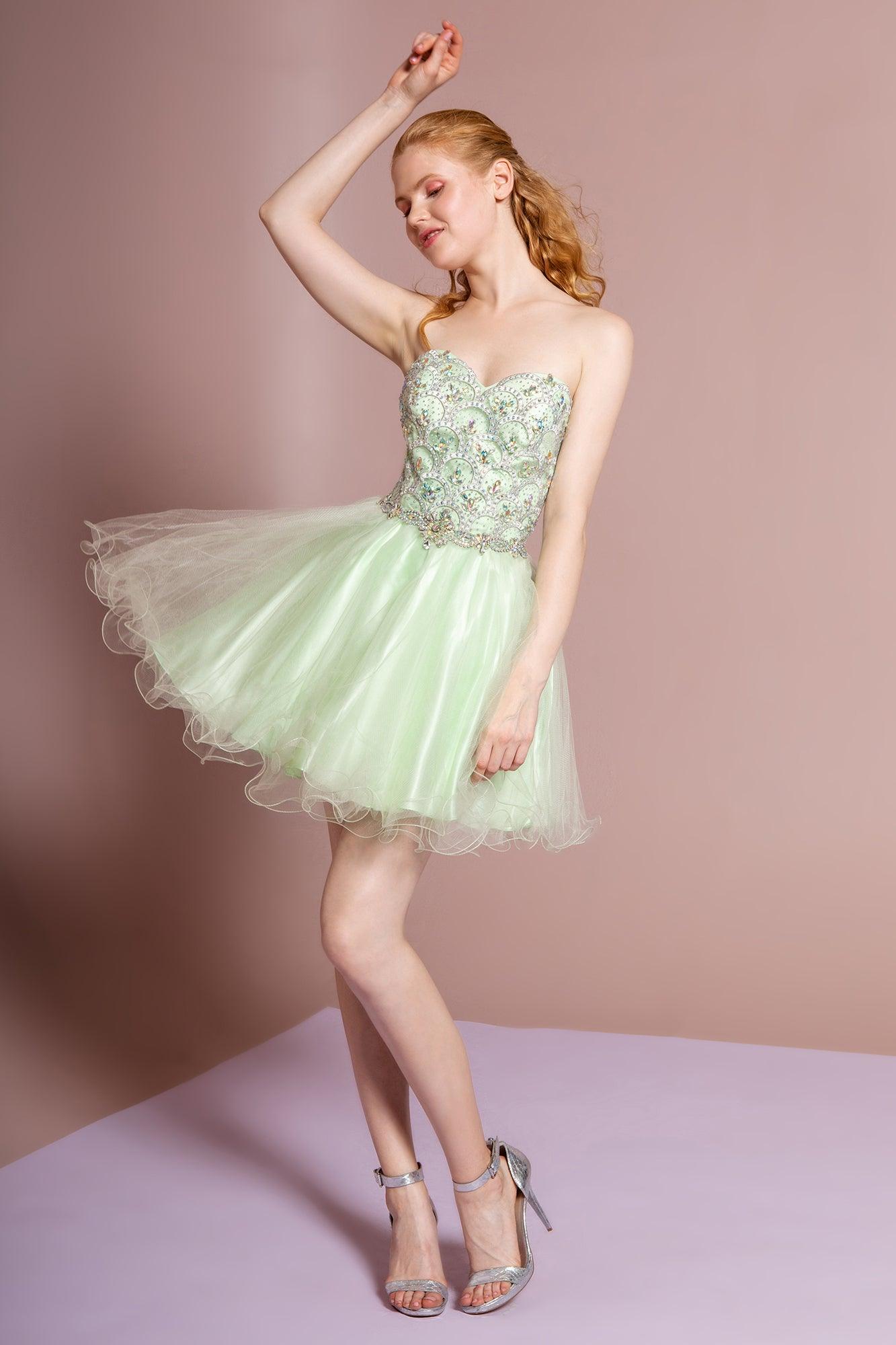 Homecoming Strapless Short Tulle Prom Dress - Image 2