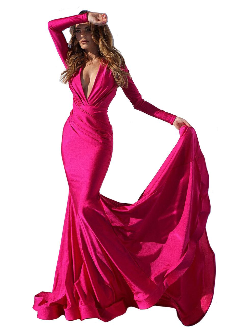Jessica Angel Mermaid Long Formal Gown 325 - Image 8