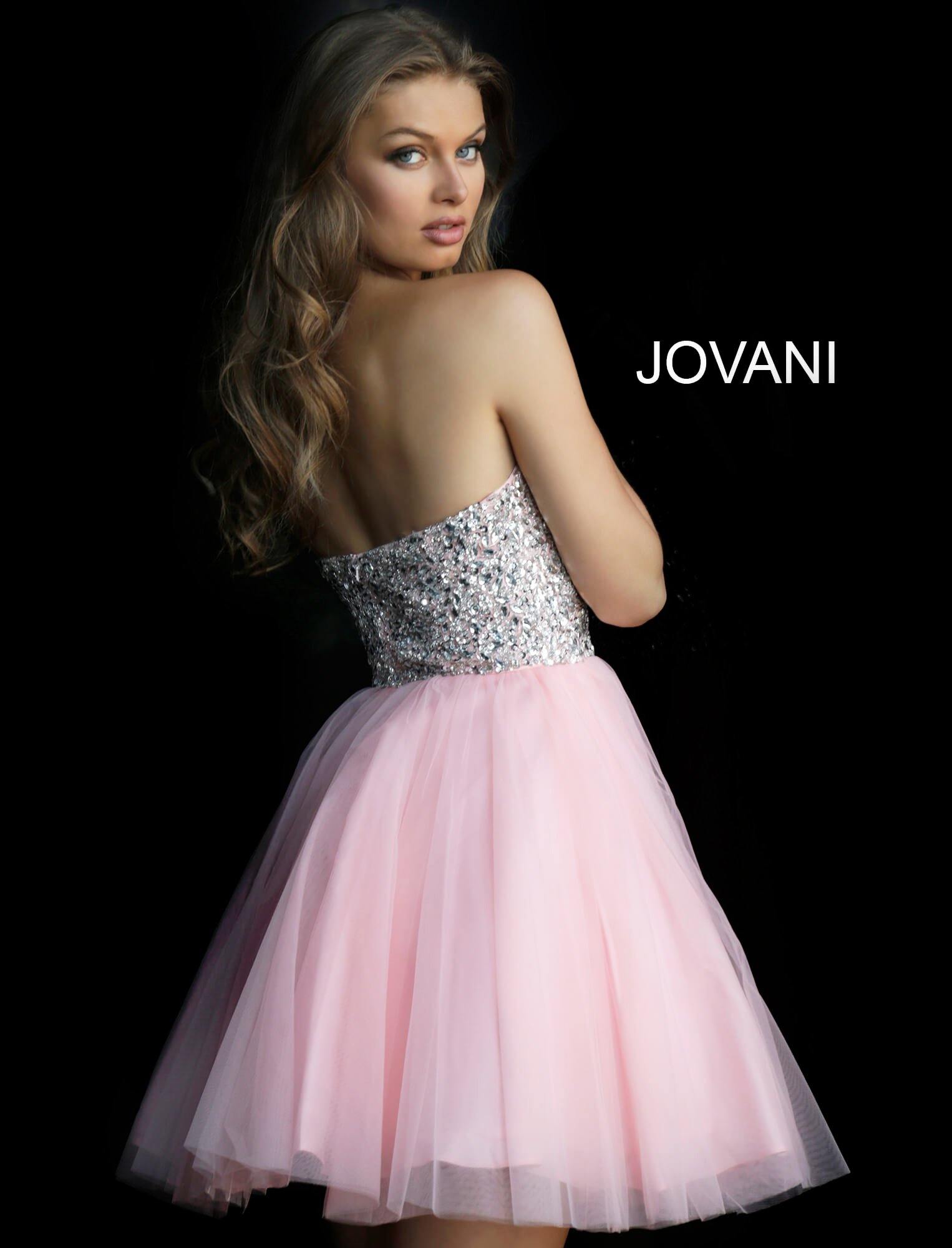 Jovani 58470 Prom Short Strapless Cocktail Dress - Image 2