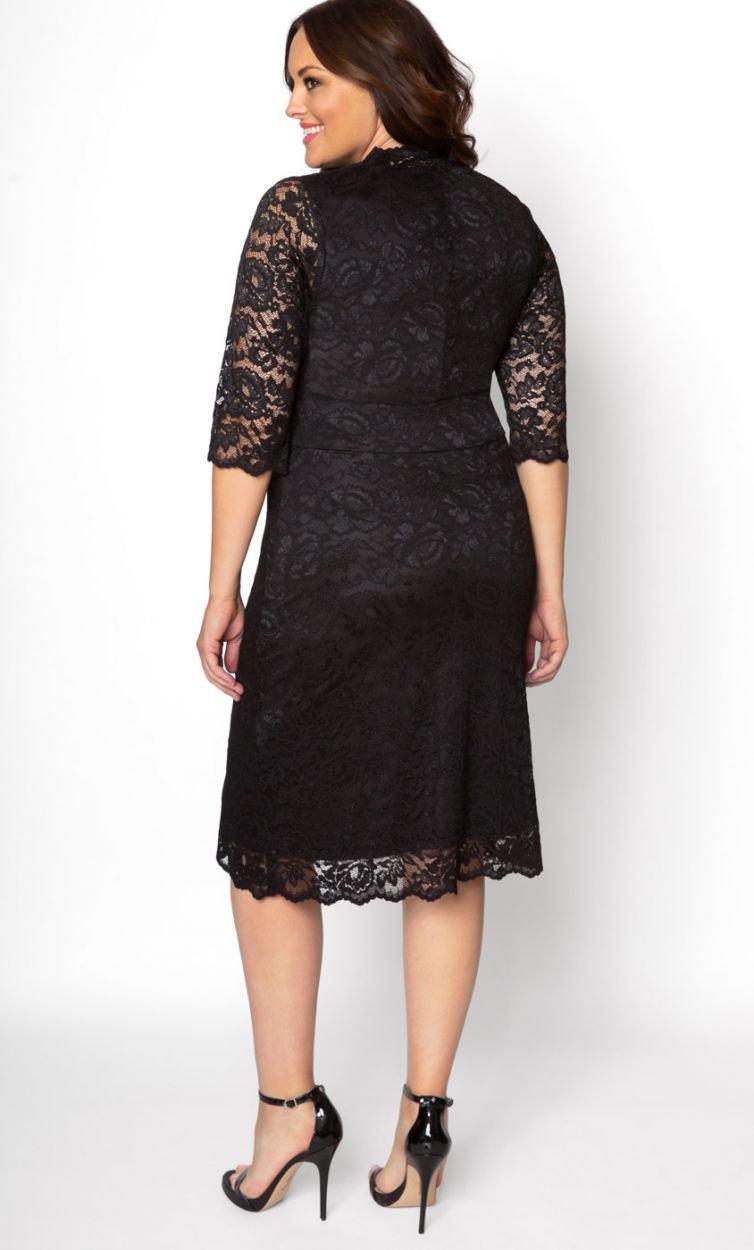 Kiyonna Scalloped Boudoir Lace Short Dress - Image 9