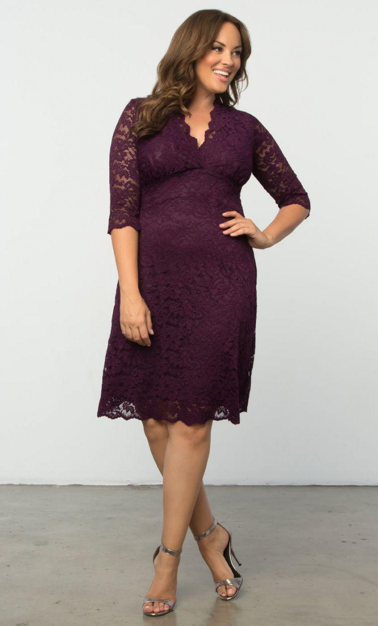 Kiyonna Scalloped Boudoir Lace Short Dress - Image 15