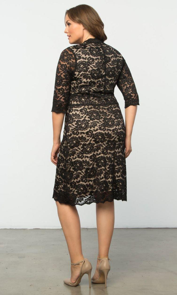 Kiyonna Scalloped Boudoir Lace Short Dress - Image 2