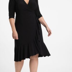 Kiyonna Short Plus Size Wrap Dress