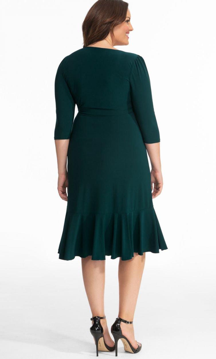 Kiyonna Short Plus Size Wrap Dress - Image 15