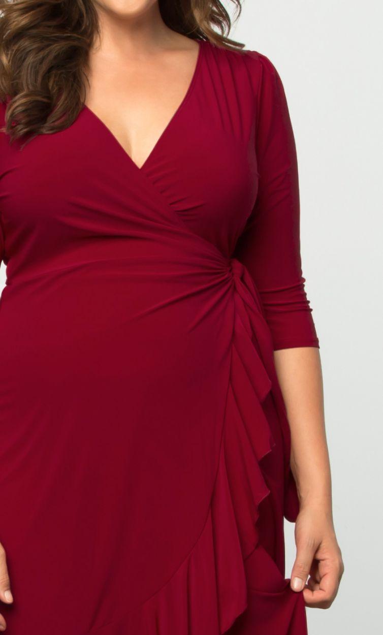 Kiyonna Short Plus Size Wrap Dress - Image 18